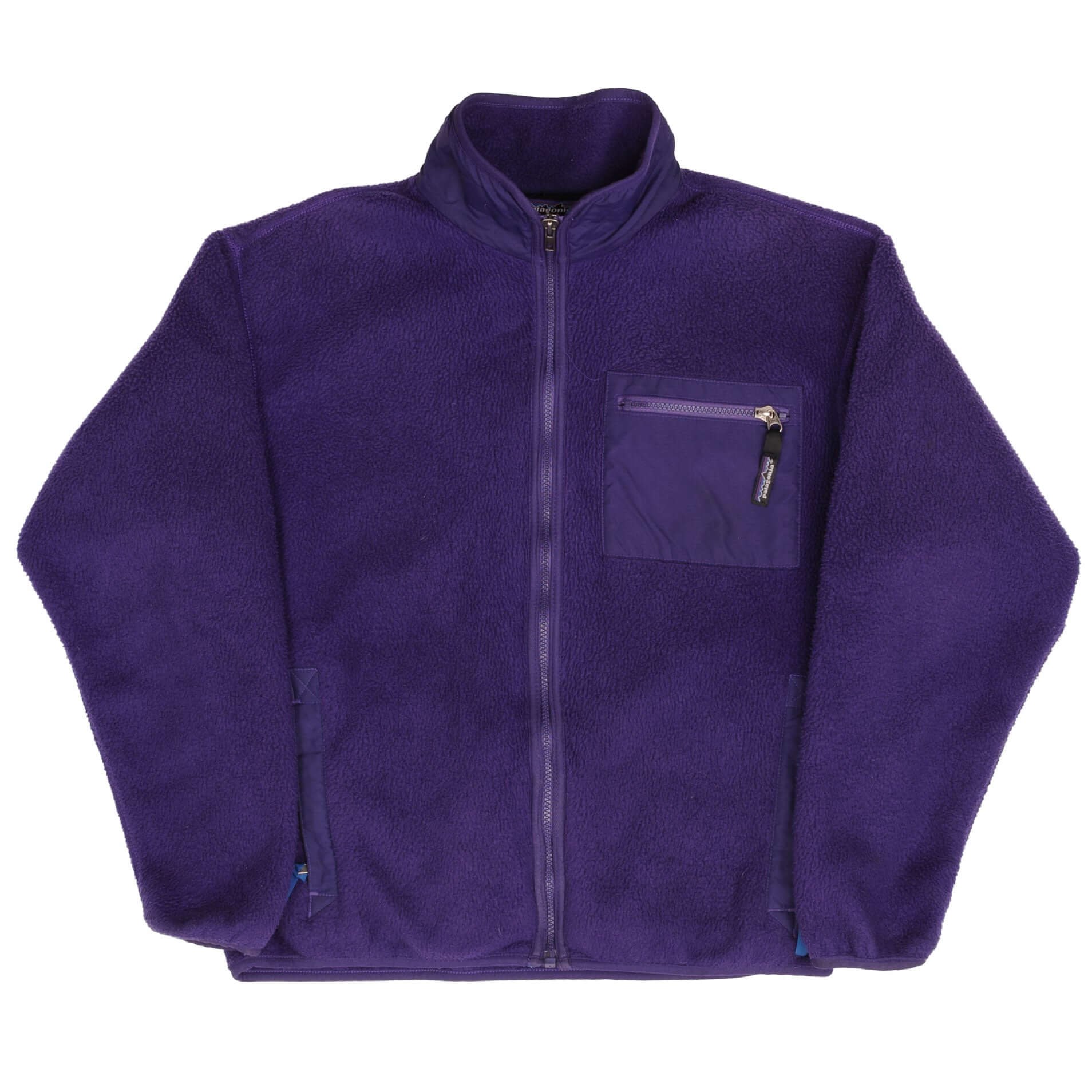 Vintage Patagonia Purple Retro-X Deep Pile 1990S Fleece Women Jacket Size 12 Made In Usa