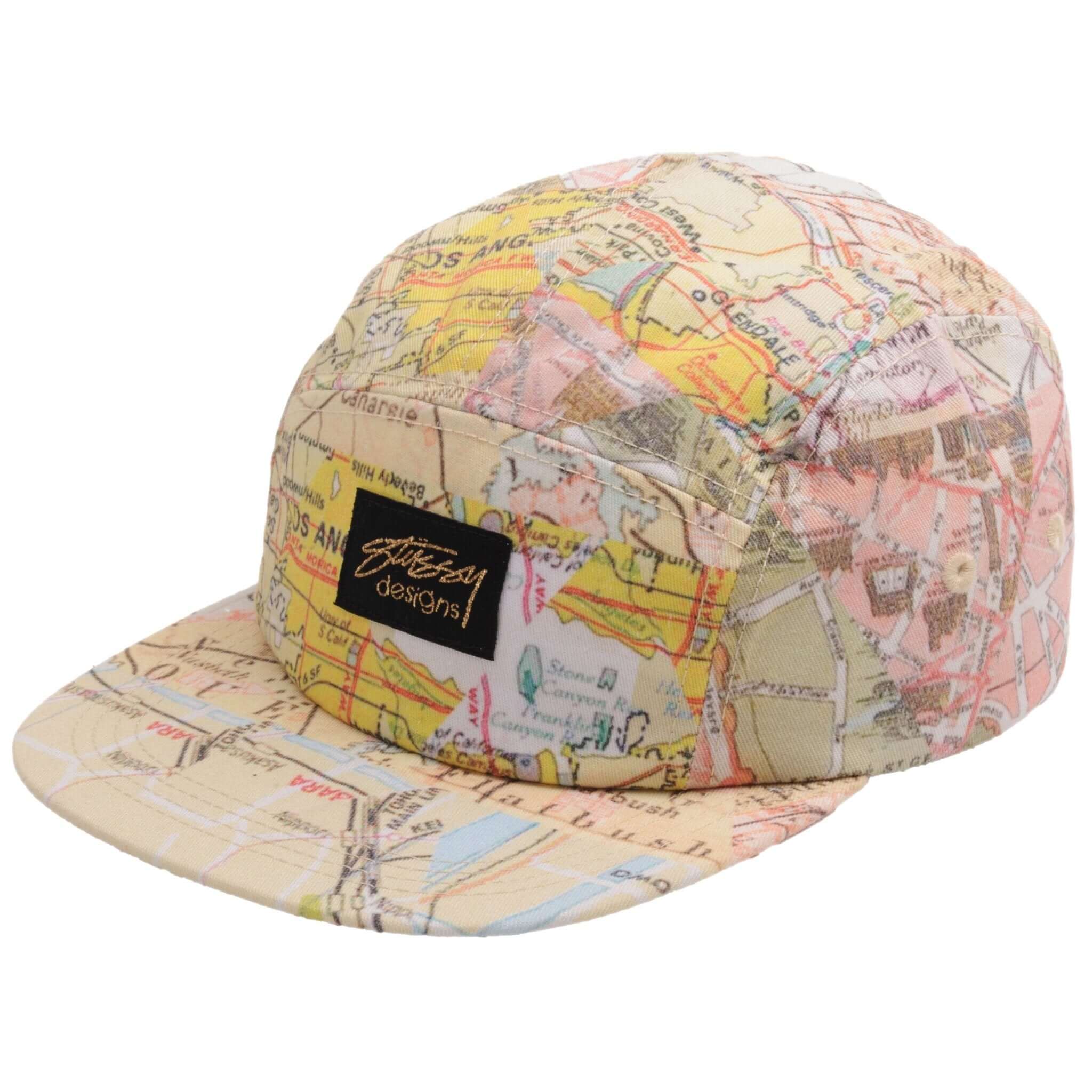 Vintage Stussy Designs Los Angeles Map All Over Print Cap