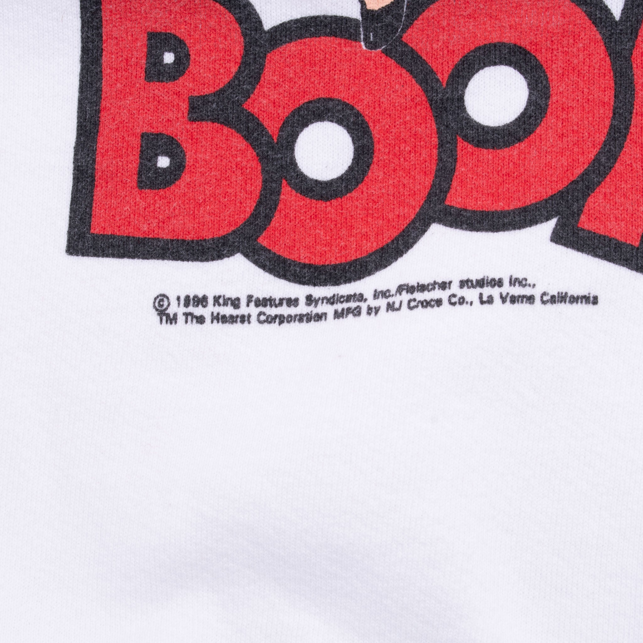Vintage Betty Boop White Sweatshirt 1996 Size Large Made In Usa
