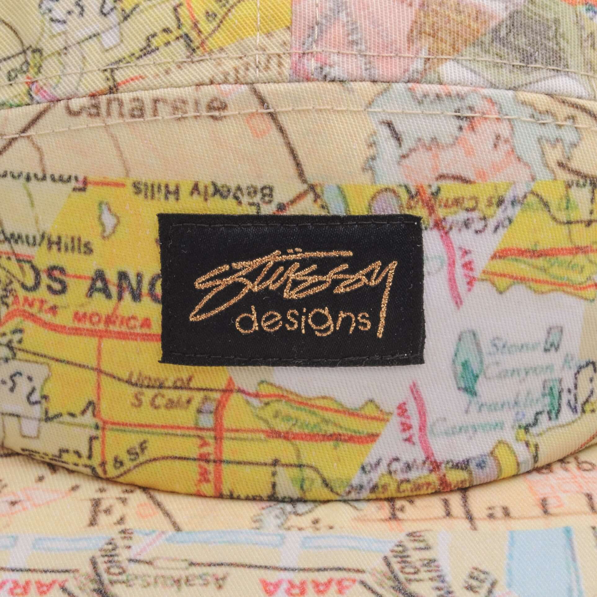 Vintage Stussy Designs Los Angeles Map All Over Print Cap