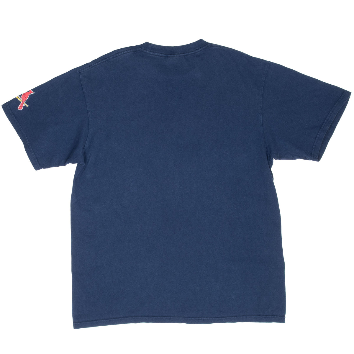Plain back of navy Nike St. Louis Cardinals T-shirt with sleeve logo
