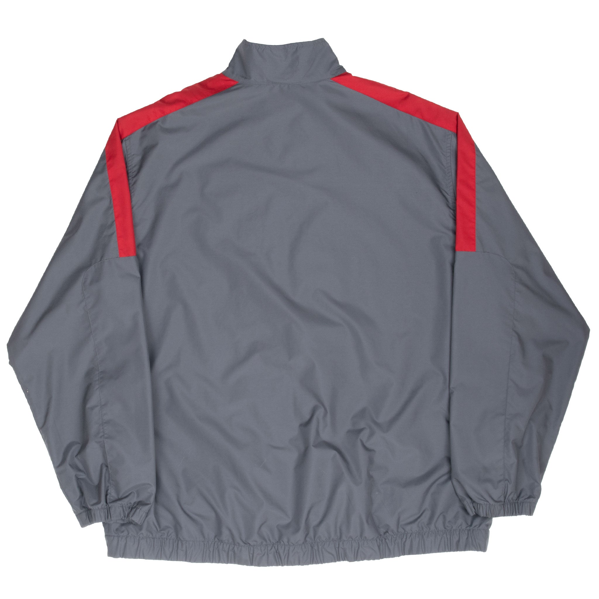 Vintage Nike Classic Swoosh Grey Red Windbreaker Jacket Size 2Xl 2000S