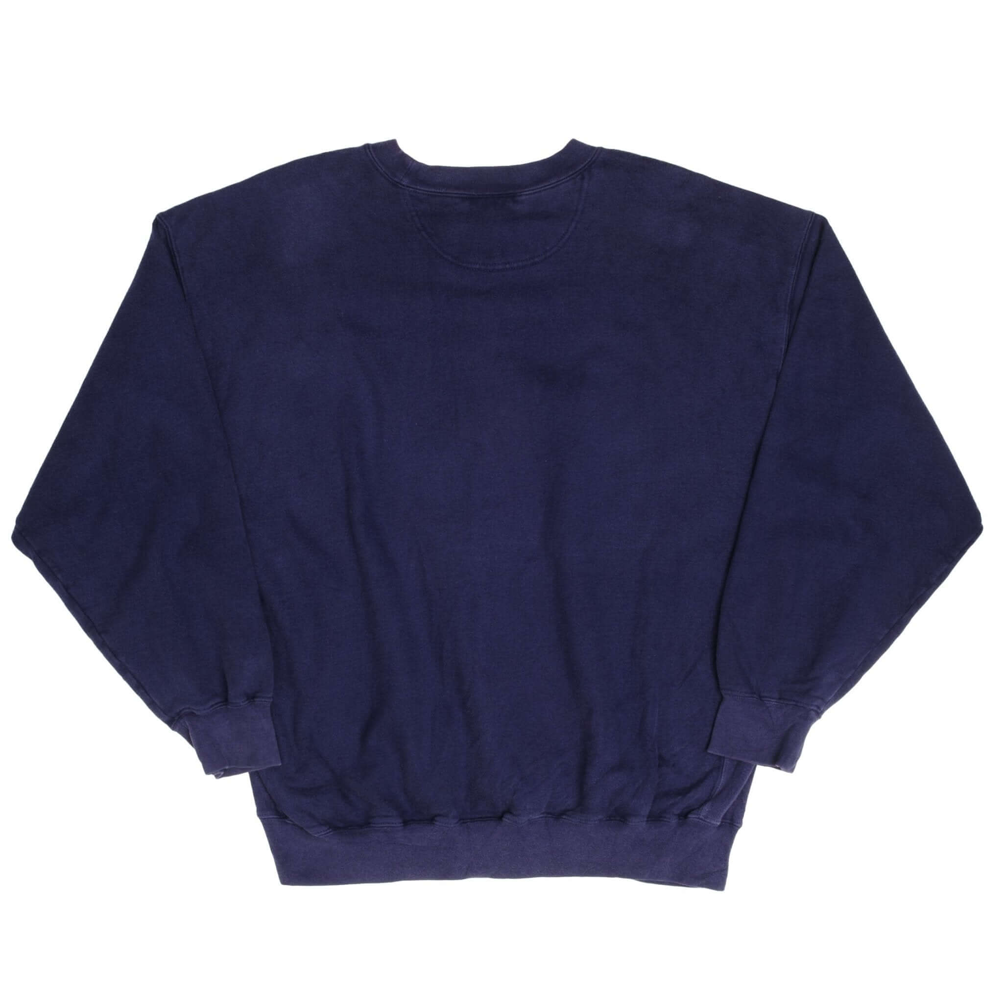 Vintage Nike Swoosh Blue Heavyweight Crewneck Sweatshirt 1990S Size Large