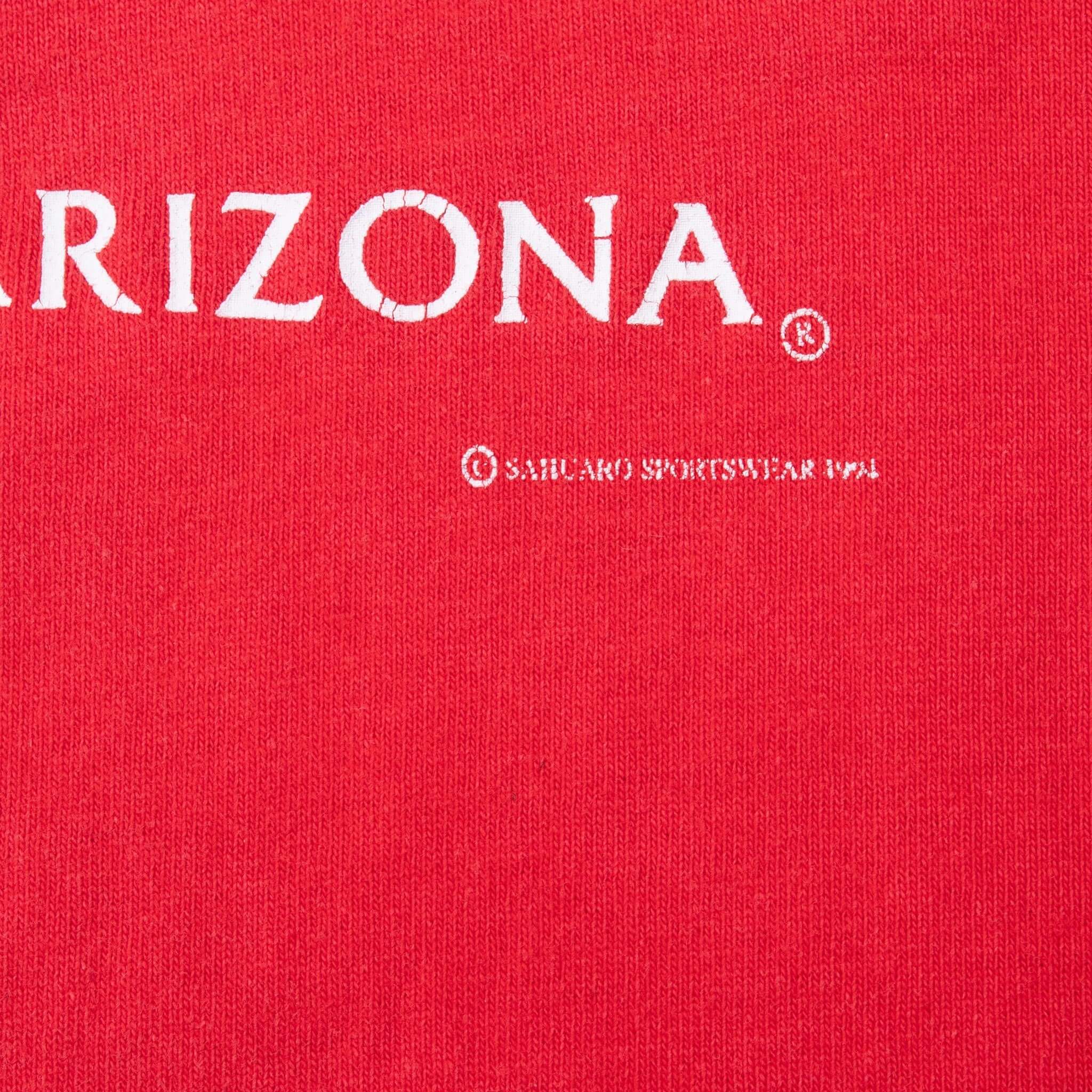 Vintage Ncaa University Of Arizona 1990S Tee Shirt Size 2XL Made In Usa With Single Stitch Sleeves