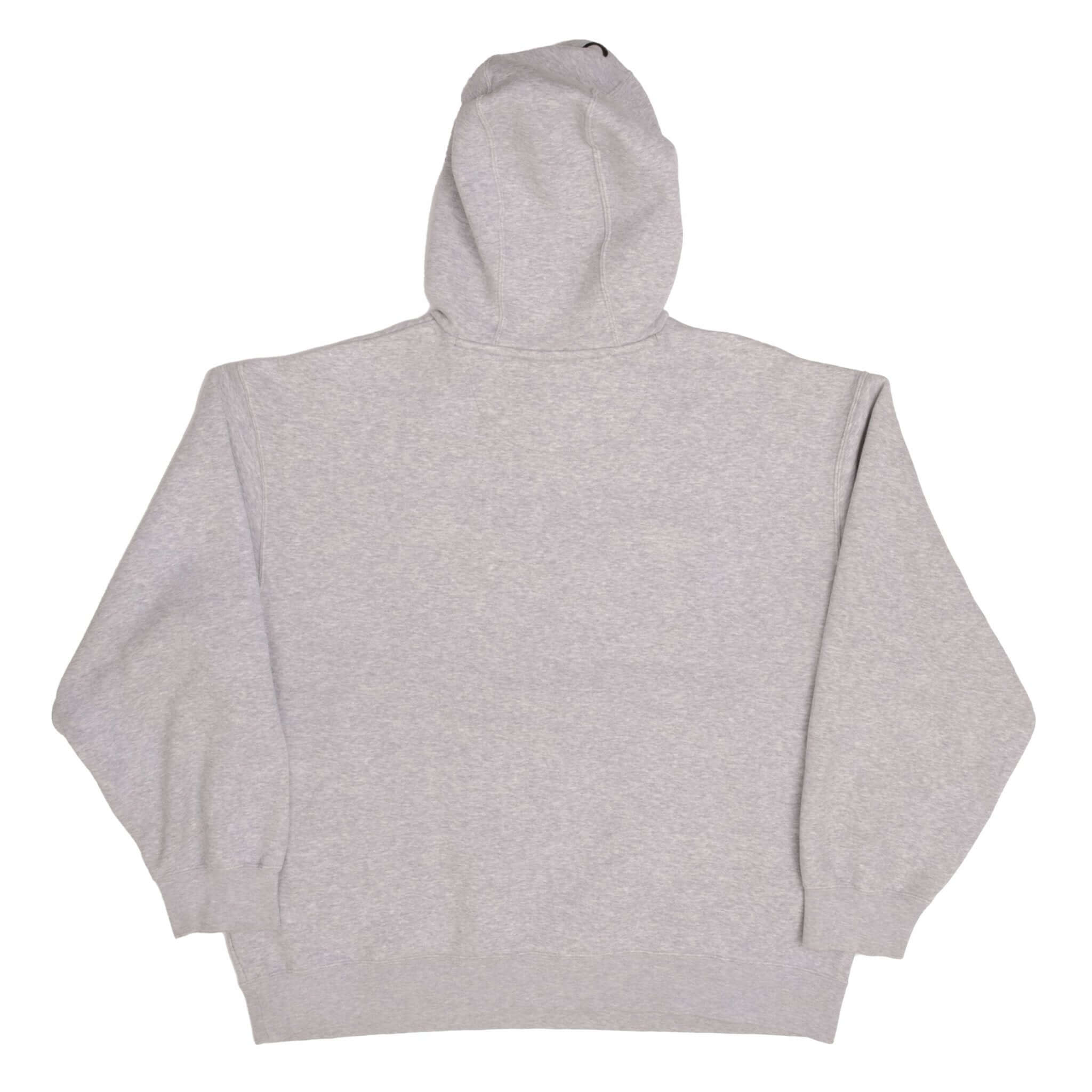 Vintage Gray Nike Big Swoosh Hoodie 2000S Size Medium