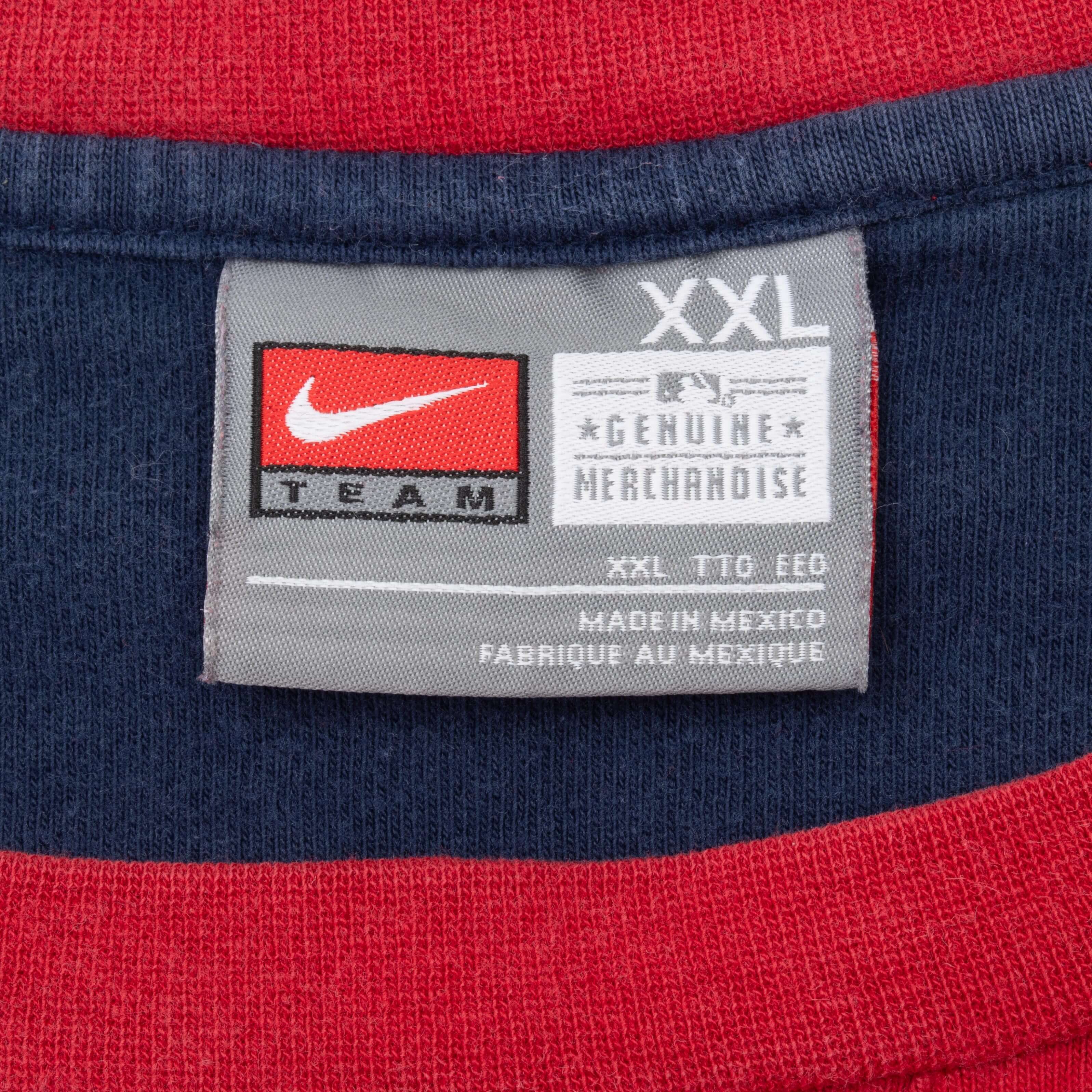 Vintage Nike Mlb Boston Red Sox Center Swoosh Tee Shirt 2000S Size 2XL