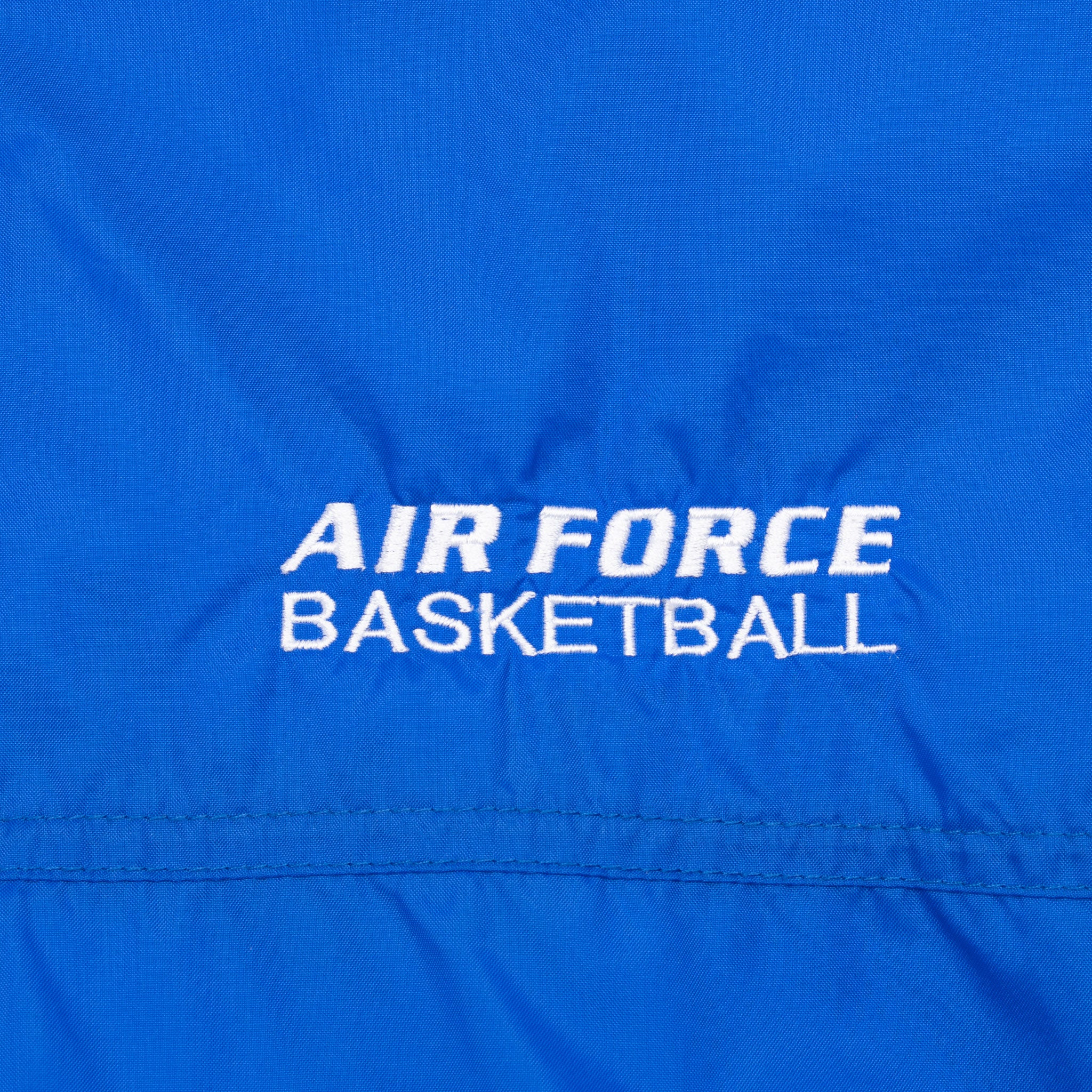 Vintage Nike Air Force Basketball Blue Windbreaker Jacket 1990S Size Large