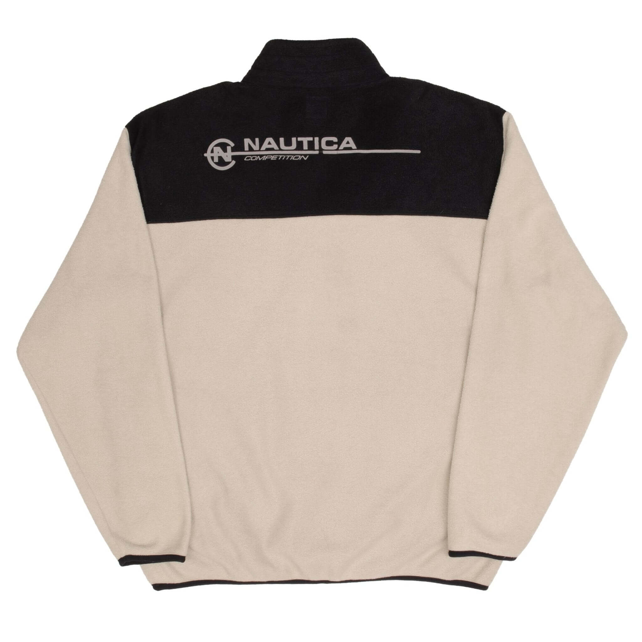 Vintage Nautica Competition Pullover Quarter Zip Fleece Jacket 1990S Size 2XL Made In Usa