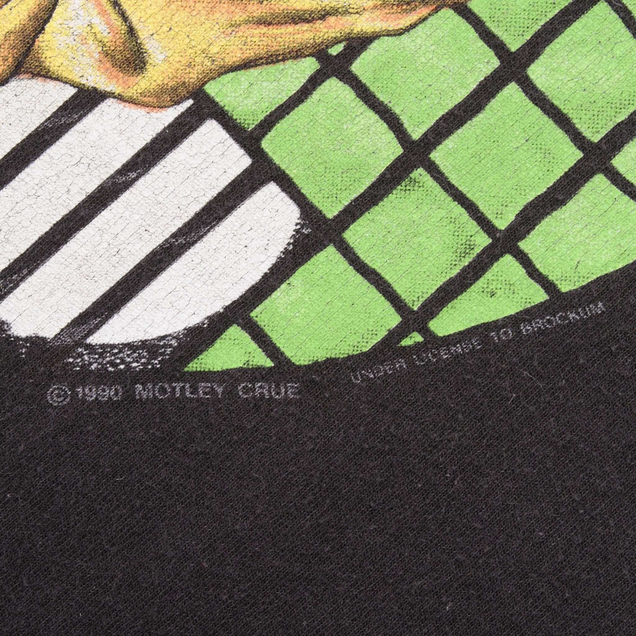 Vintage Motley Crue Dr. Feelgood He's Gonna Be Your Frankenstein Tee Shirt Size Medium With Single Stitch Sleeves