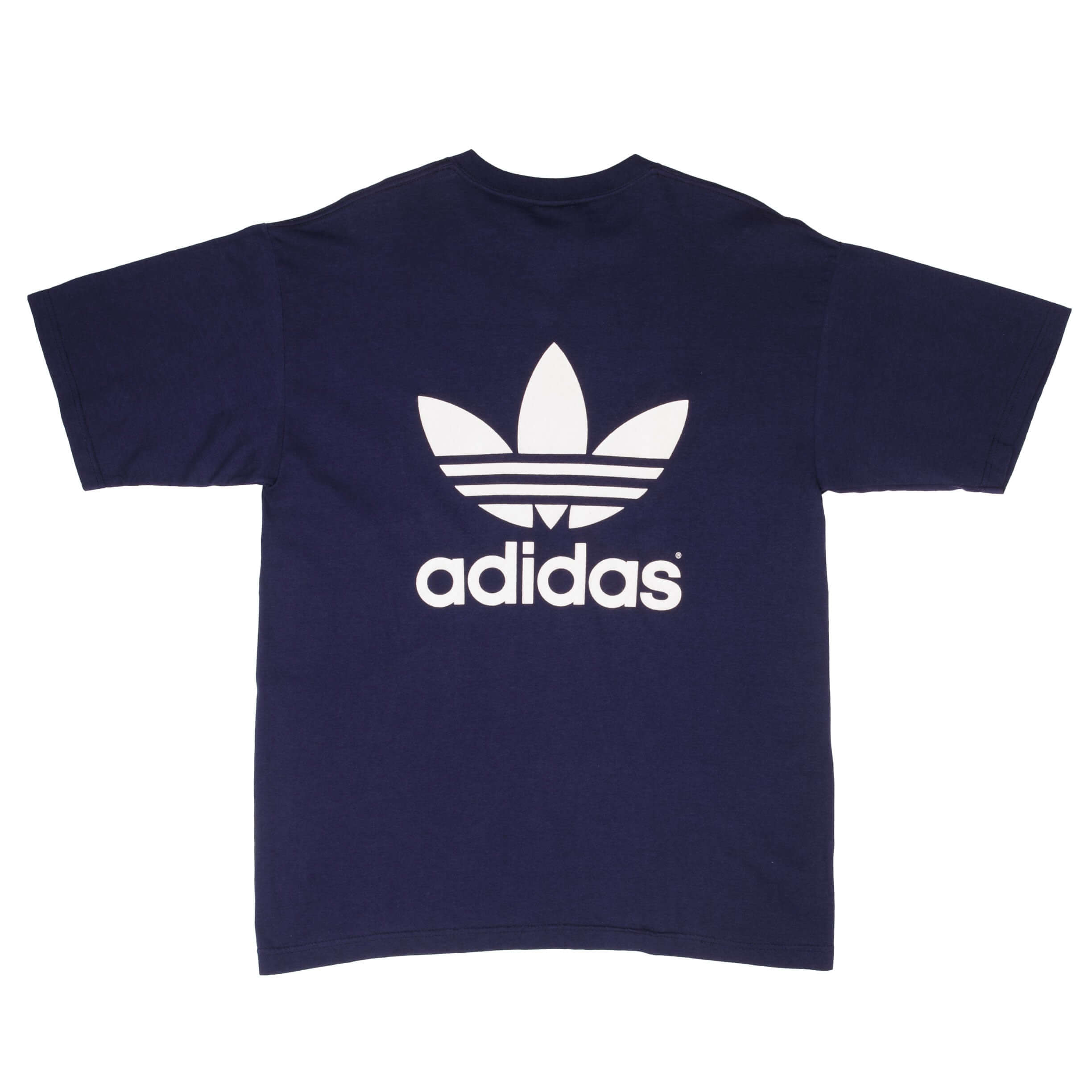 Vintage Adidas Spellout 1990S Tee Shirt Size Large Made In Usa