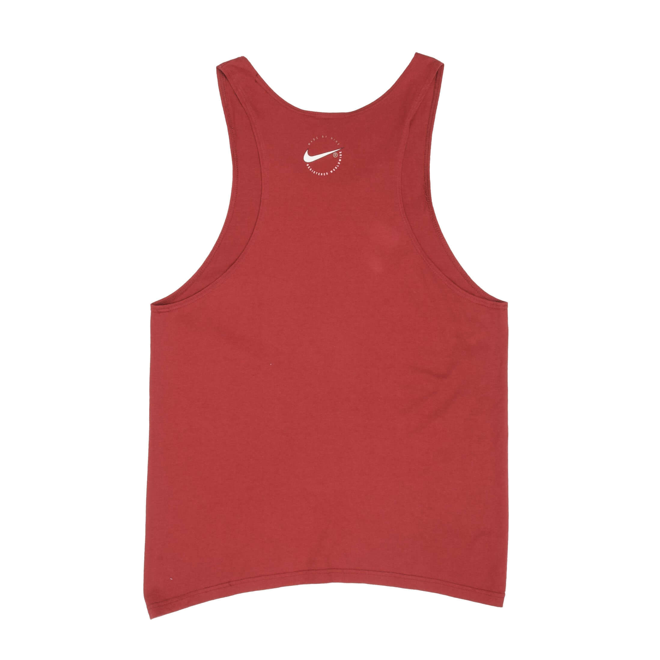 Vintage Nike Big Swoosh Red Tank Top Tee Shirt 1990S Size Large Made In Usa