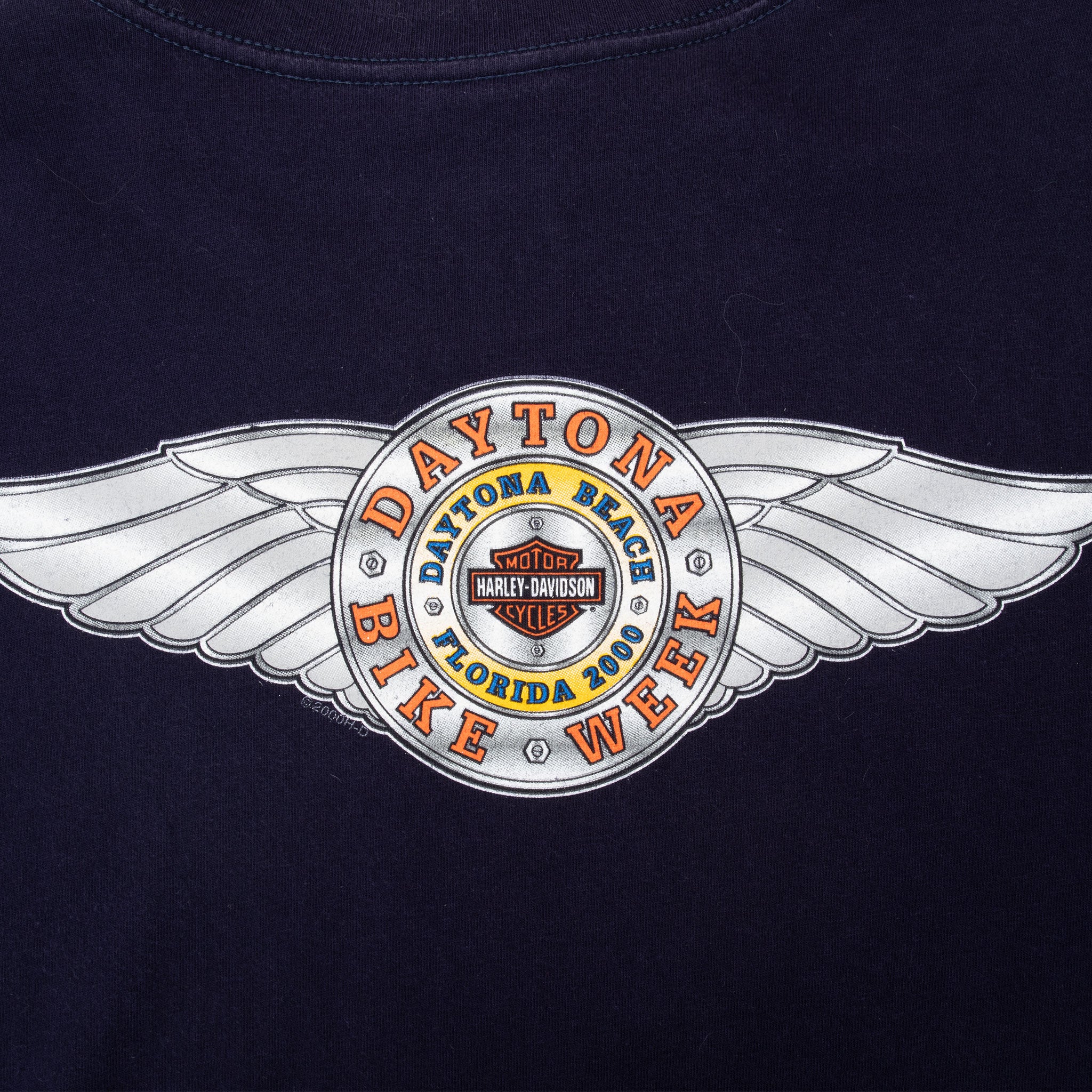 Vintage Harley Davidson Florida Daytona Bike Week 2000 Tee Shirt Size Large Made In Usa