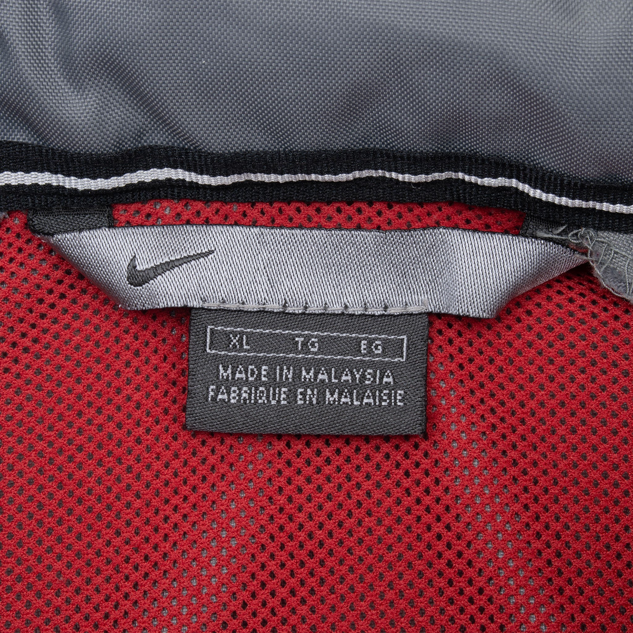 Vintage Nike Center Swoosh Grey Pullover Windbreaker Jacket 2000S Size XL