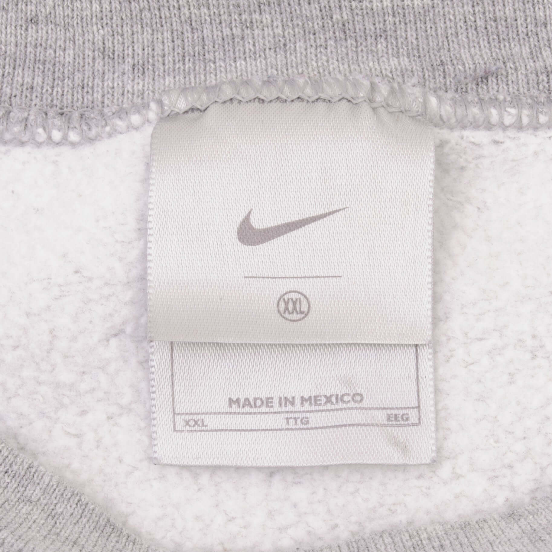 VINTAGE NIKE CLASSIC SWOOSH GREY SWEATSHIRT 2000S SIZE 2XL