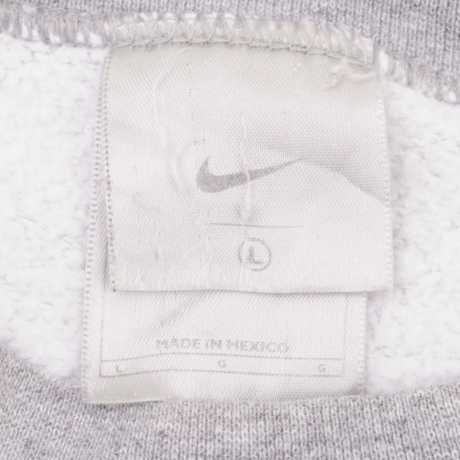 Vintage Nike Classic Swoosh Grey Crewneck Sweatshirt 2000S Size Large