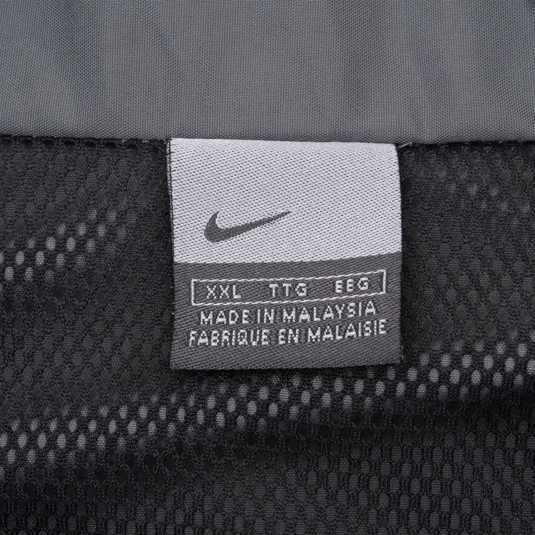 Vintage Nike Classic Swoosh Grey Red Windbreaker Jacket Size 2Xl 2000S