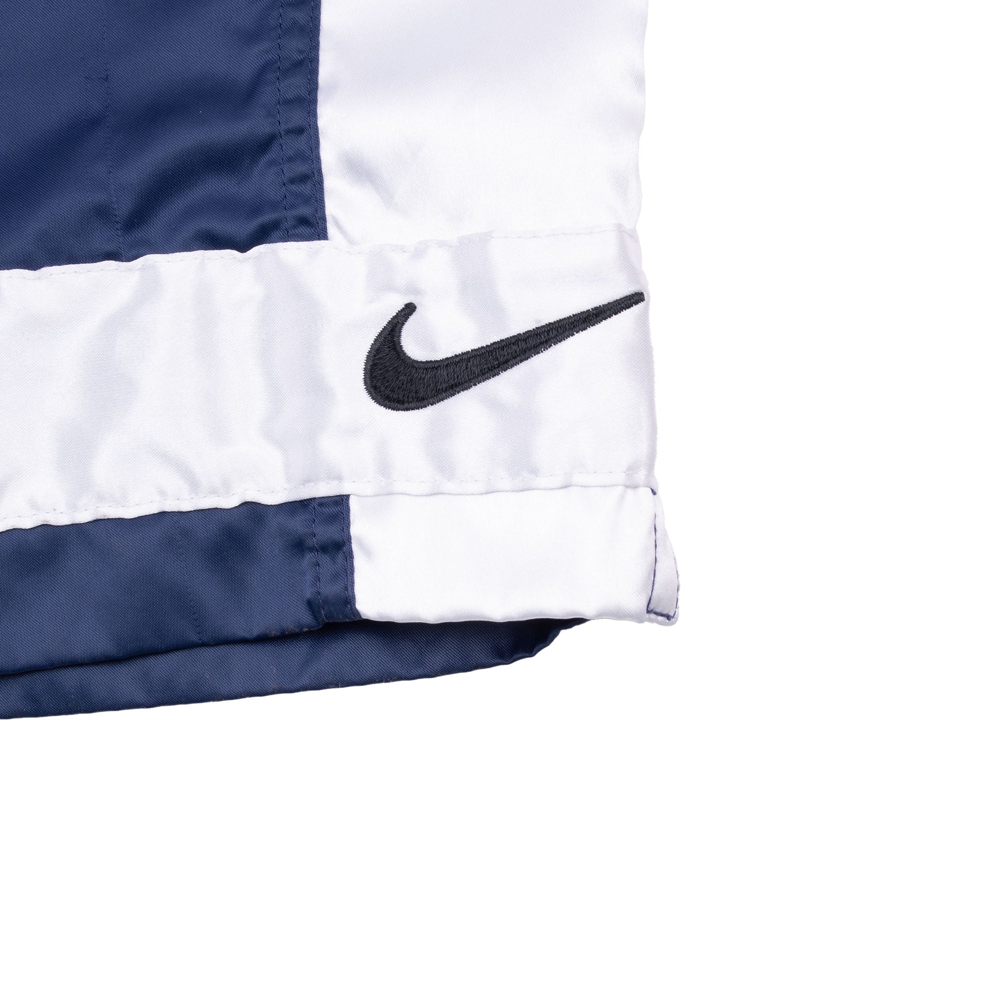 Vintage Nike Blue & White Classic Swoosh Track Shorts 1990S Size Medium