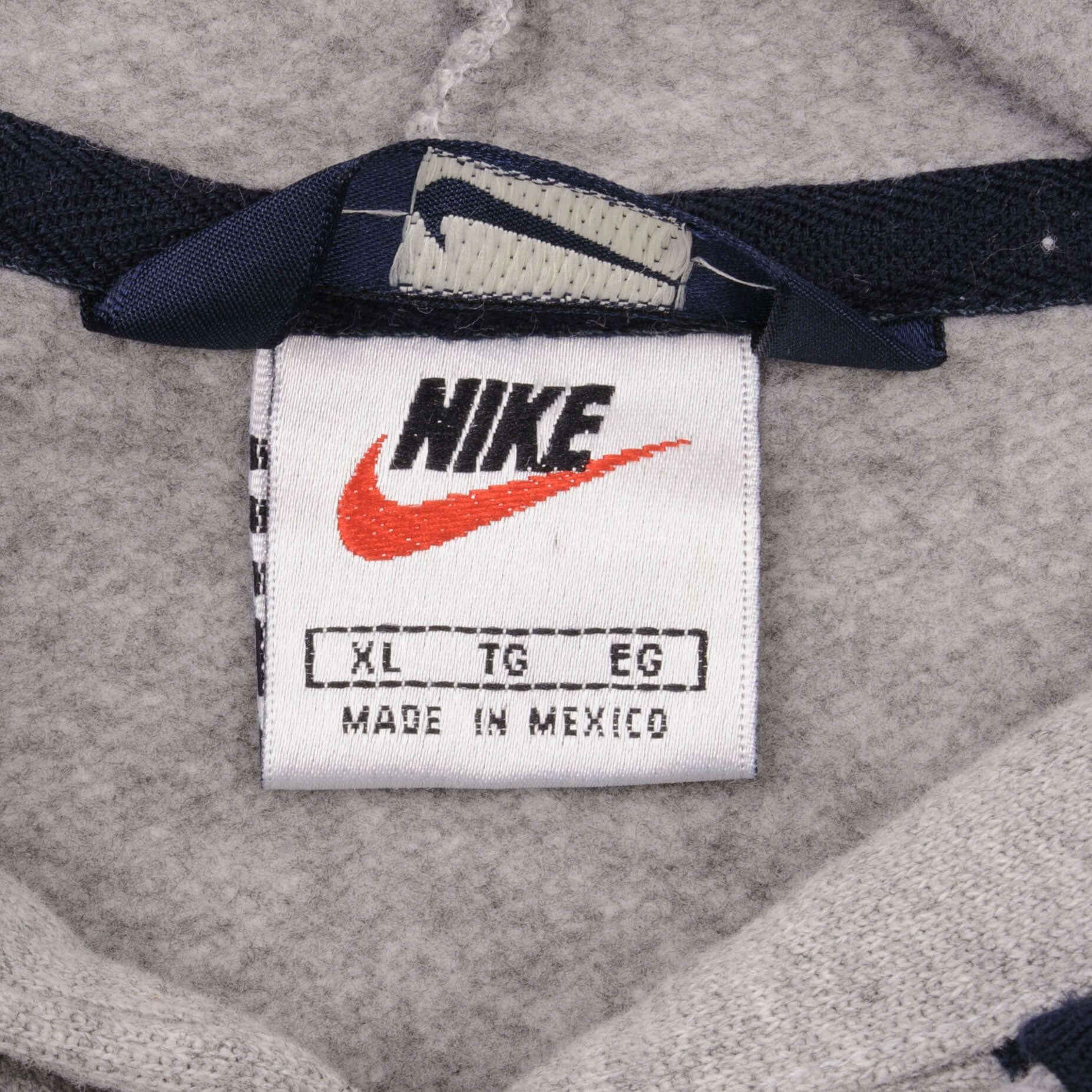 Vintage Gray Nike Spellout Hoodie 1990S Size XL