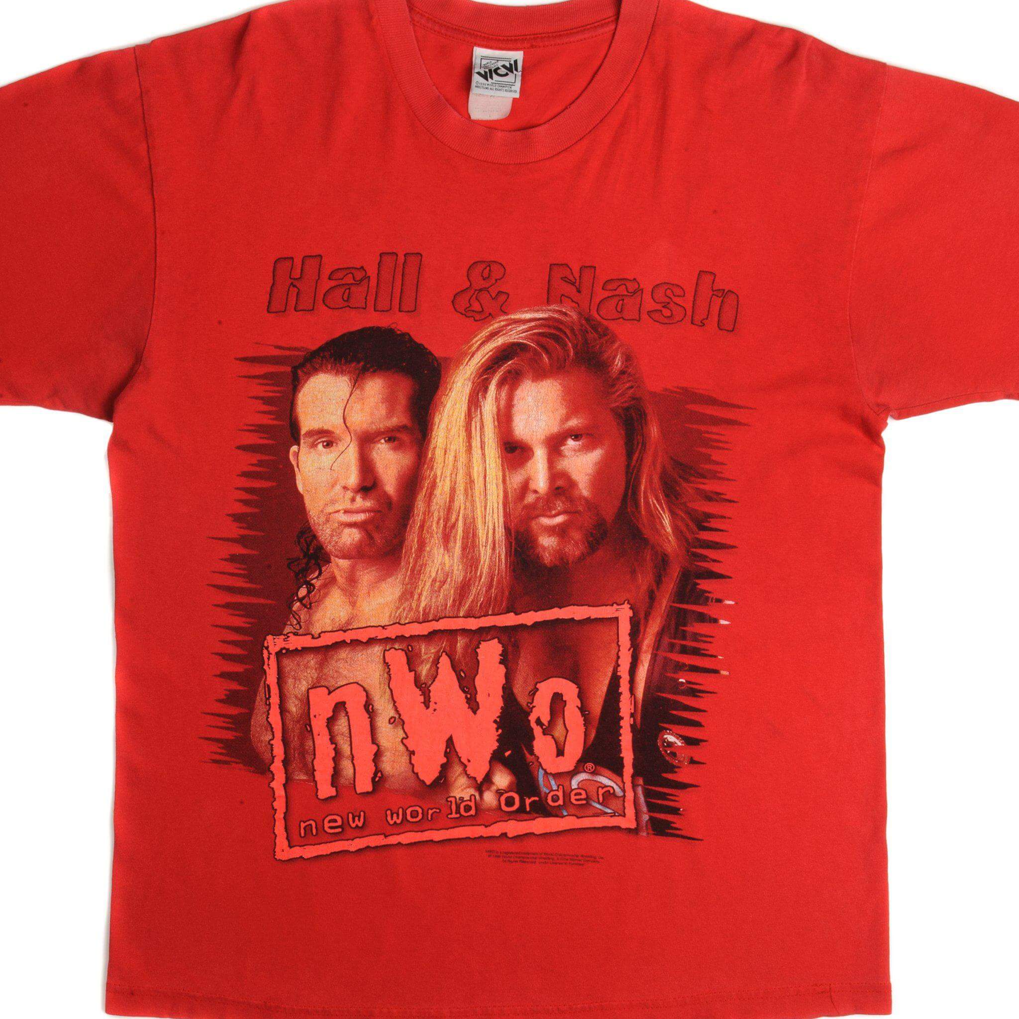 VINTAGE WRESTLING WCW NWO HALL and NASH TEE SHIRT 1998 SIZE LARGE