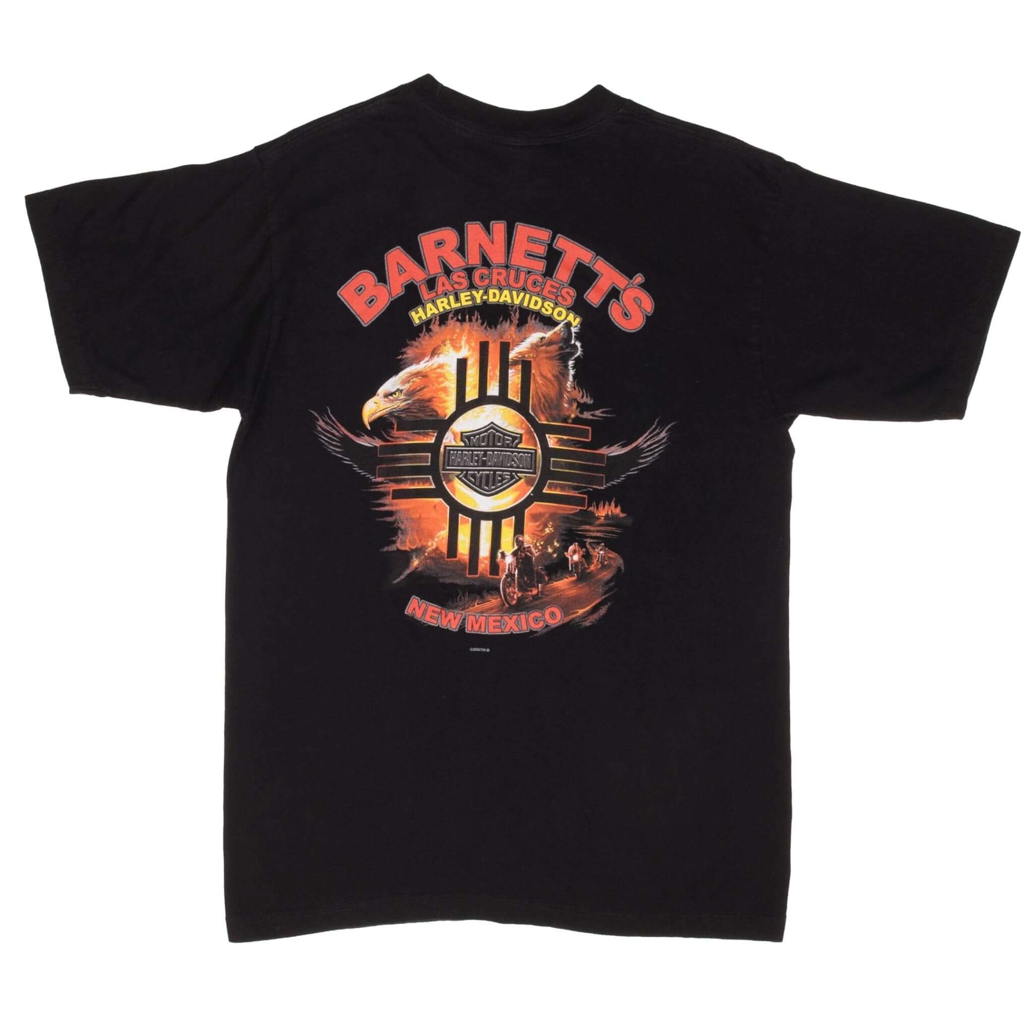 Vintage Harley Davidson New Mexico Tee Shirt 2007 Size Large Made In USA