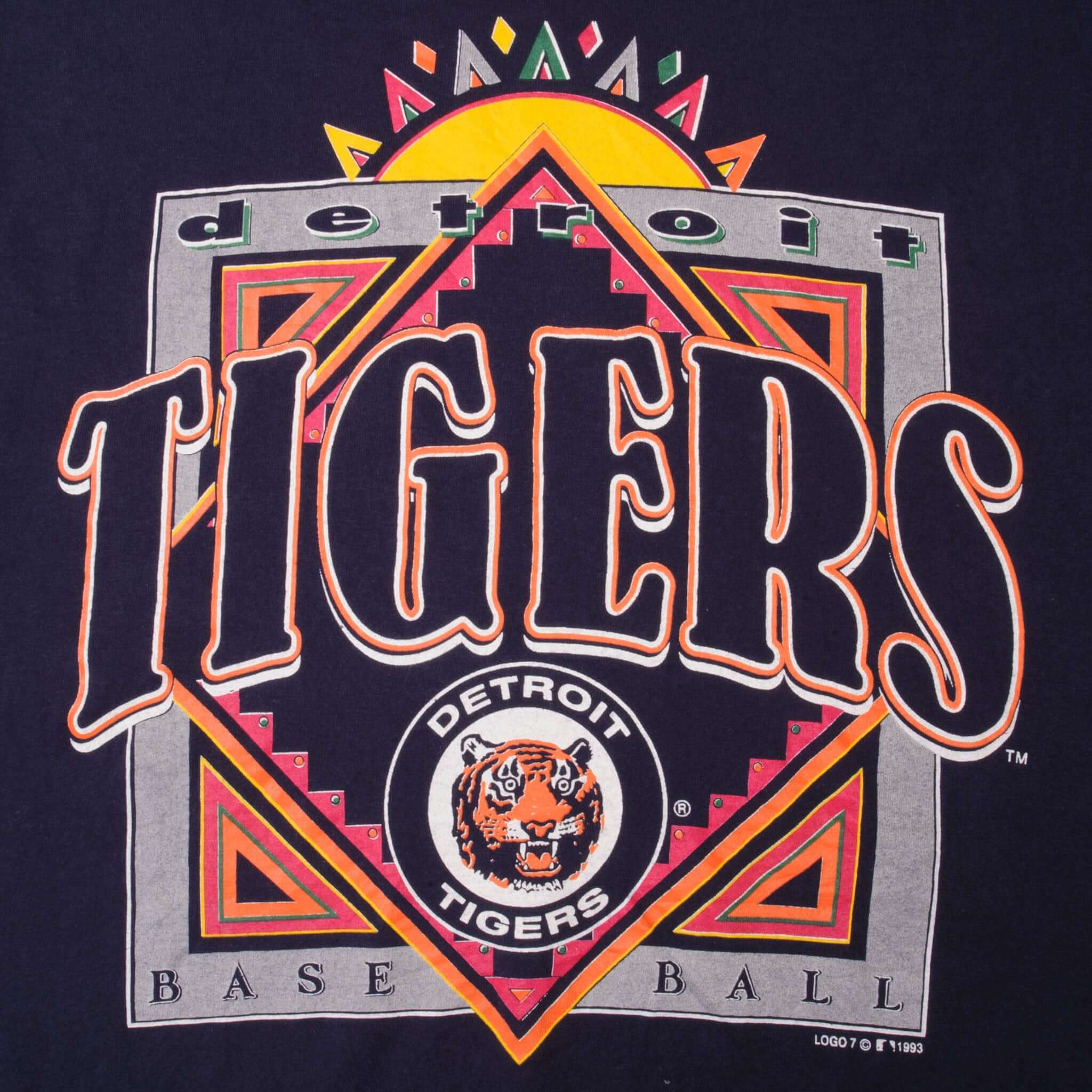 Vintage MLB Detroit Tigers Tee Shirt 1990S Size Medium Made In USA With Single Stitch Sleeves.