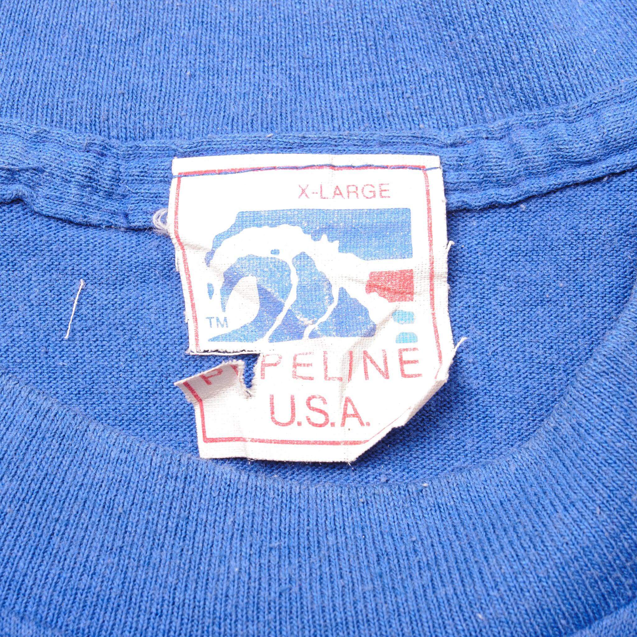 Vintage Pipeline Surf Tee Shirt Size Large Made In USA With Single Stitch Sleeves.
