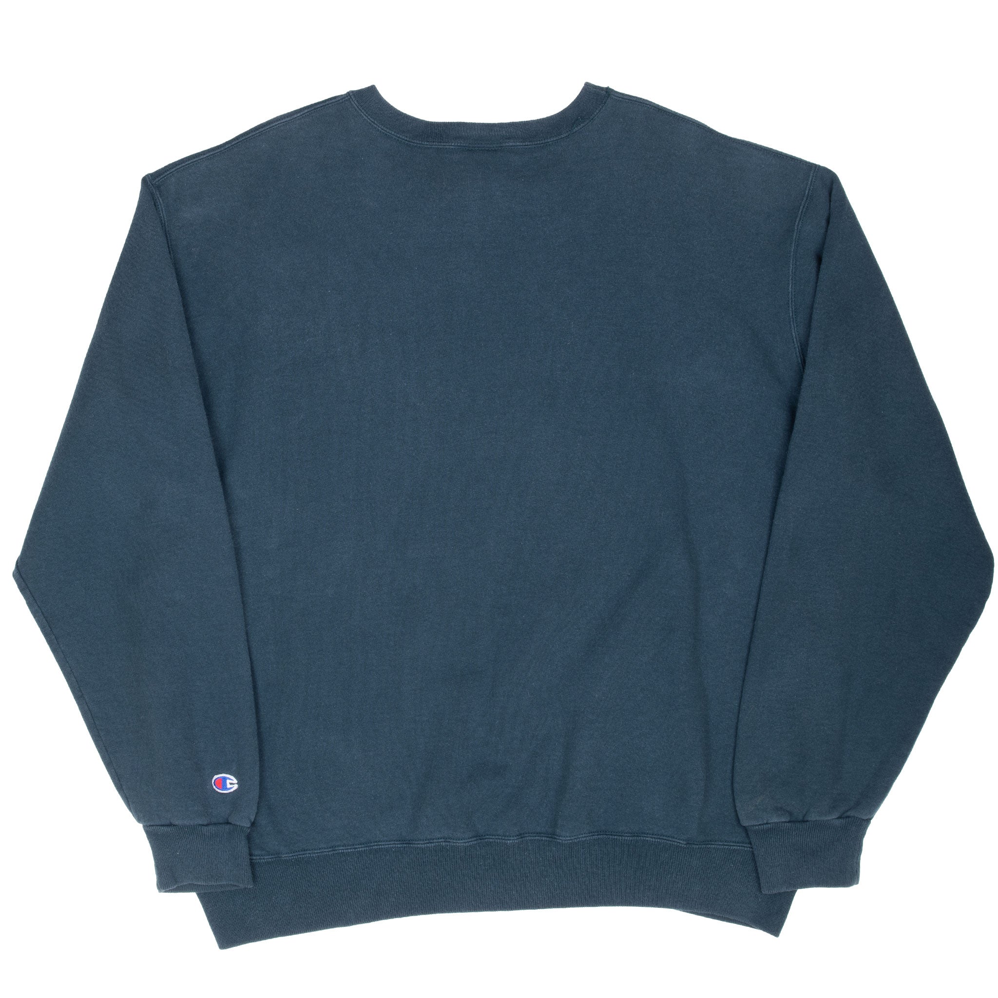 VINTAGE CHAMPION SMALL LOGO BLUE SWEATSHIRT 1990S SIZE 2XL