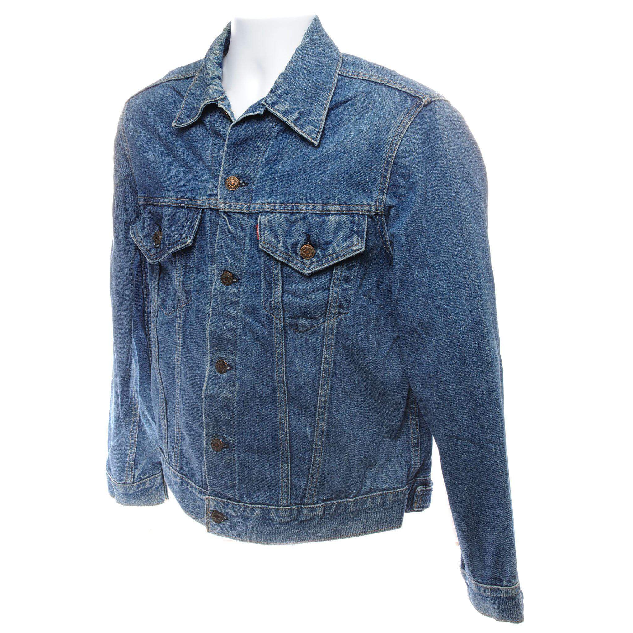 VINTAGE LEVIS TYPE 3 JACKET 2 POCKETS SINGLE STITCH SIZE 39 1980S MADE IN USA