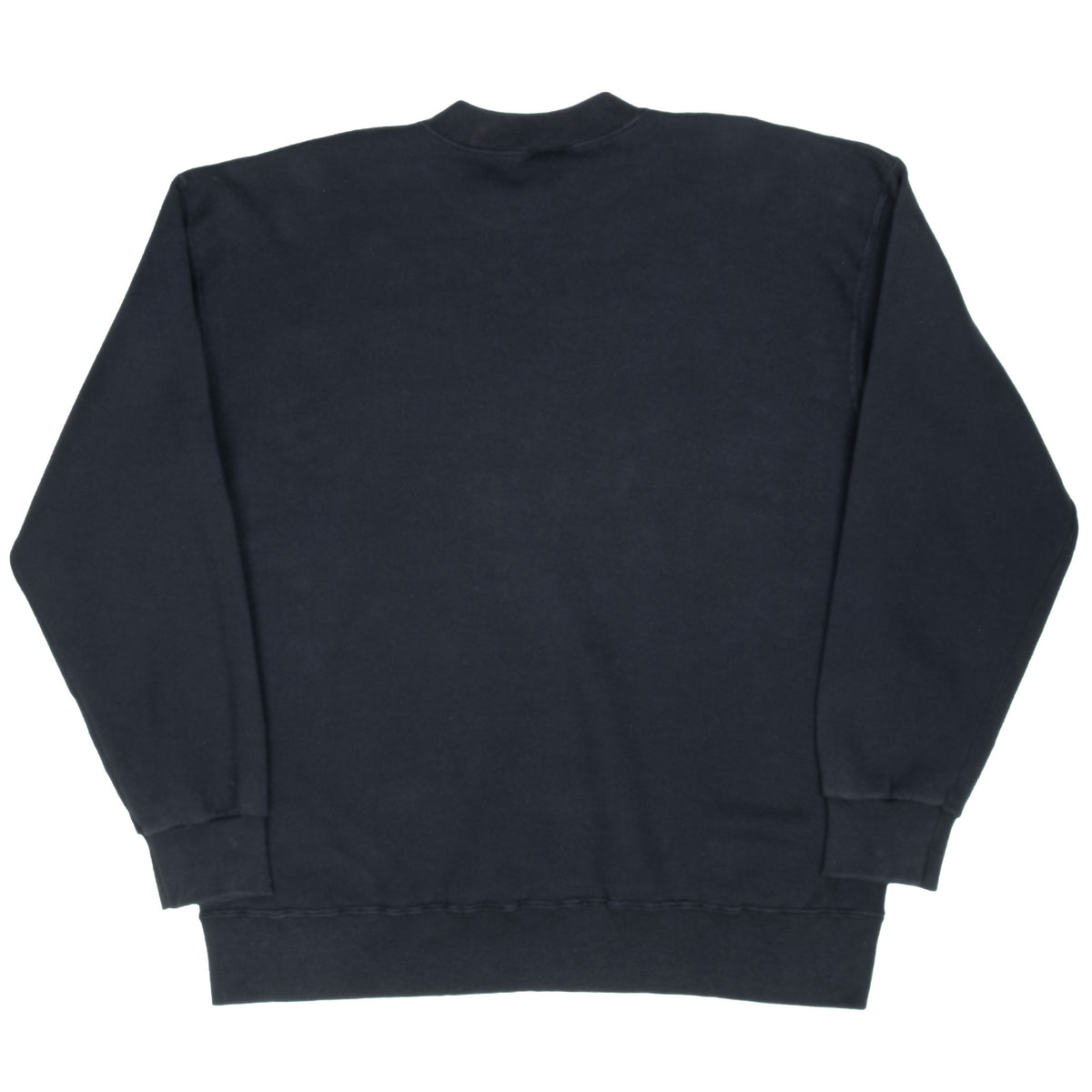 Back of black Pittsburgh Penguins crewneck sweatshirt with a plain design