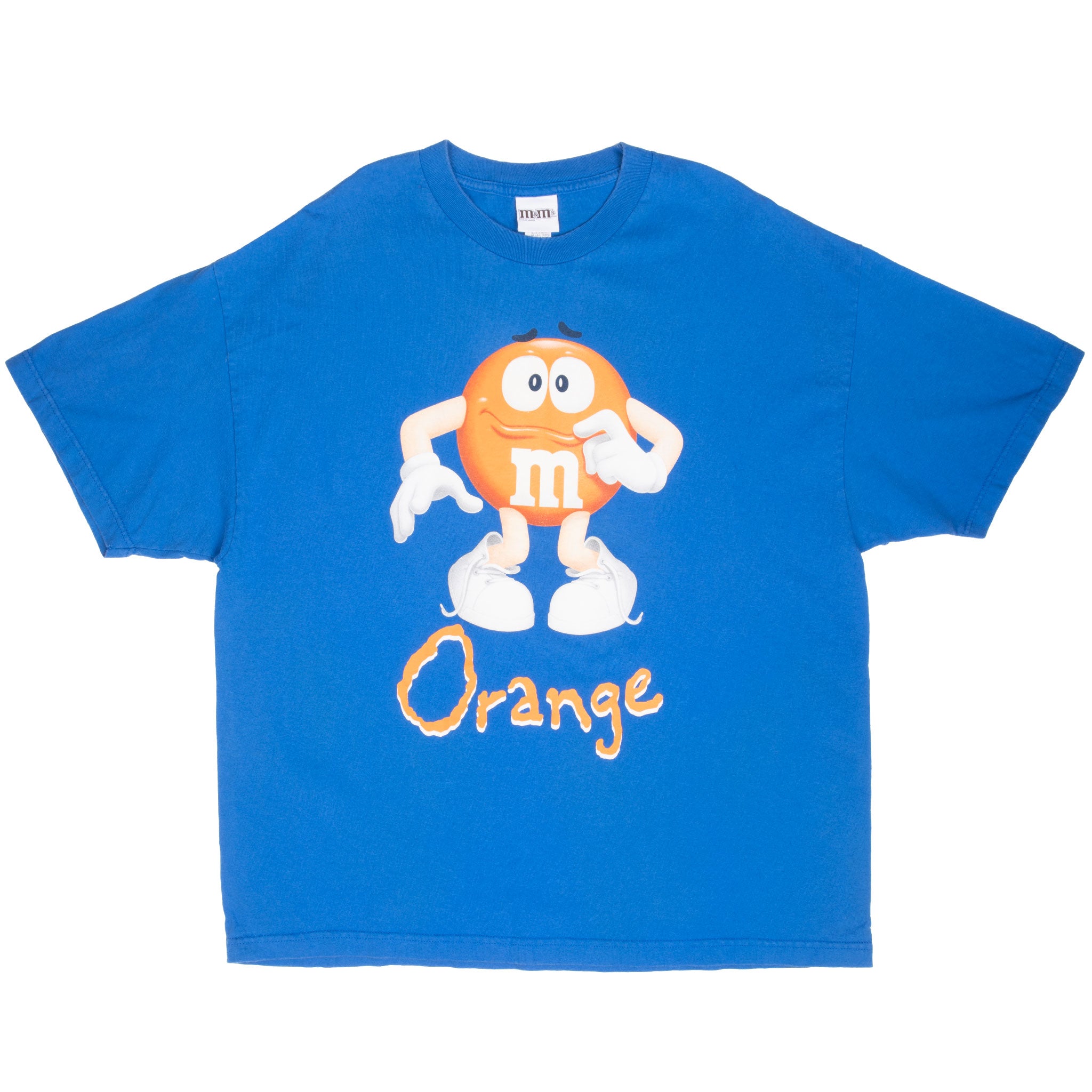 Vintage Orange M&M's Chocolate Blue Tee Shirt 2011 Size 2XL
