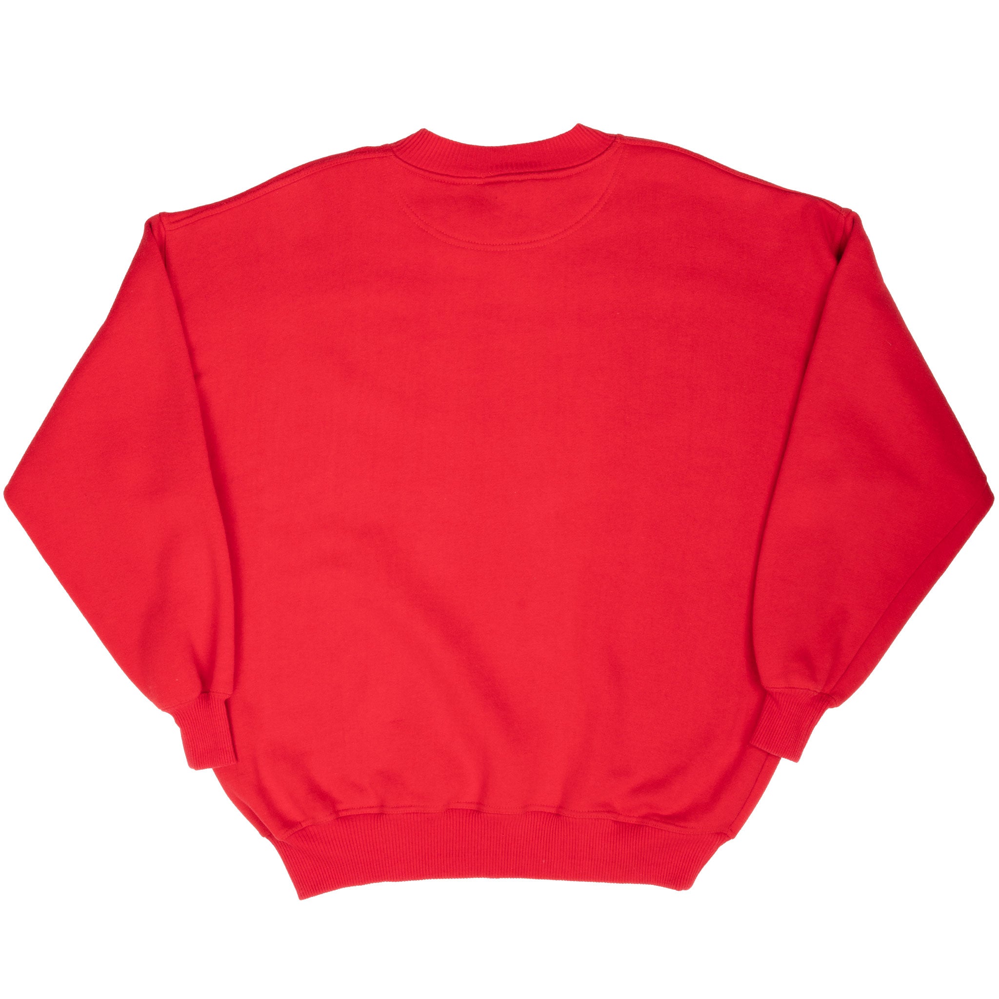 Back of red Kansas City Chiefs sweatshirt with plain design