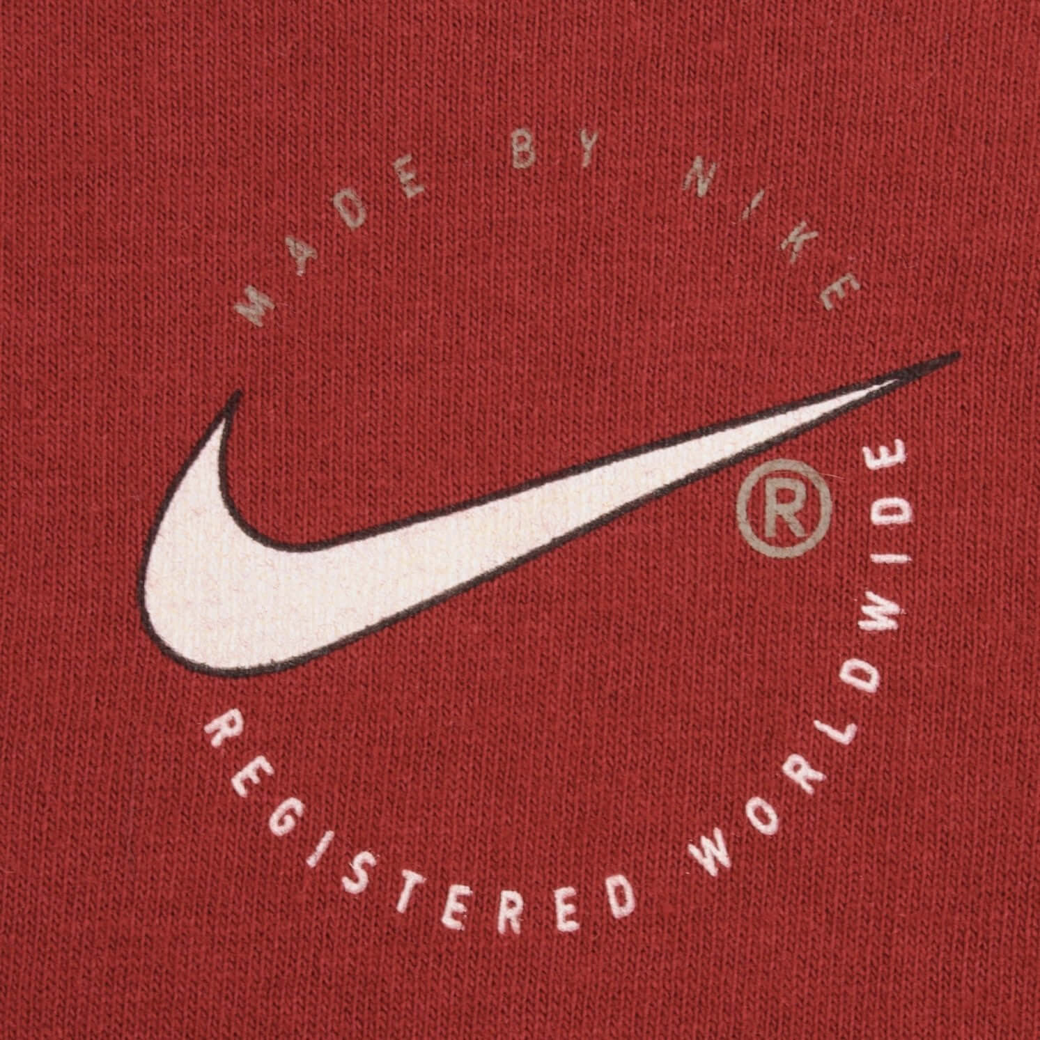 Vintage Nike Big Swoosh Red Tank Top Tee Shirt 1990S Size Large Made In Usa