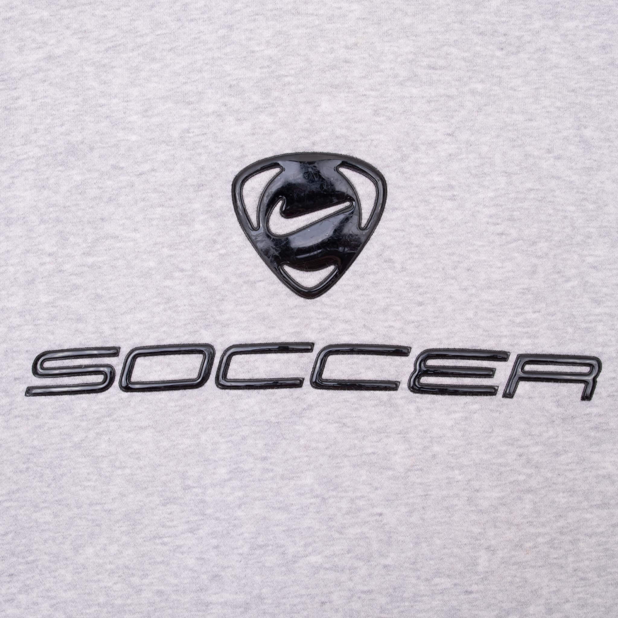 Vintage Nike Soccer Grey Hoodie Sweatshirt 2000S Size XL Youth (18/20)