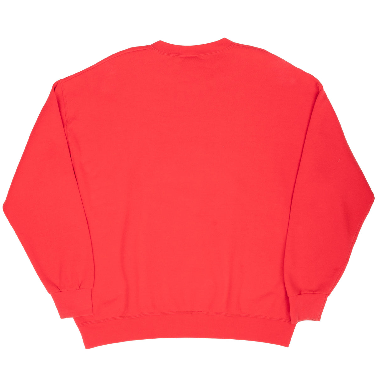 Back of red St. Louis Cardinals crewneck sweatshirt with plain design