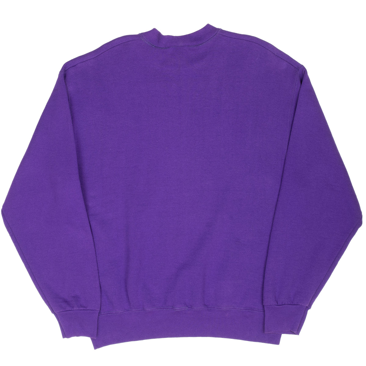 Back of plain purple Los Angeles Lakers crewneck sweatshirt