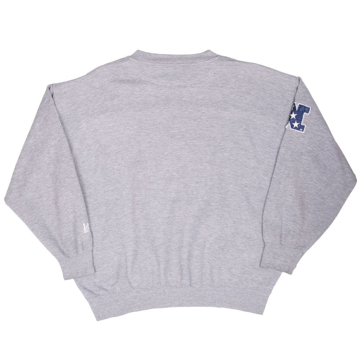 Back of gray Chicago Bears sweatshirt with NFC sleeve patch