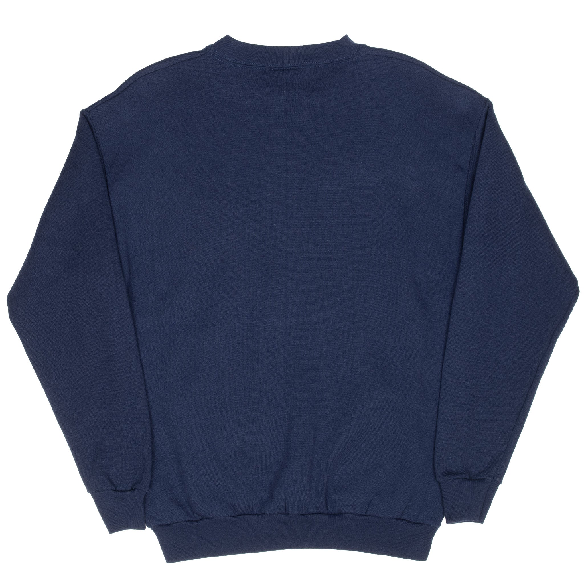 Plain back of navy Denver Broncos crewneck sweatshirt