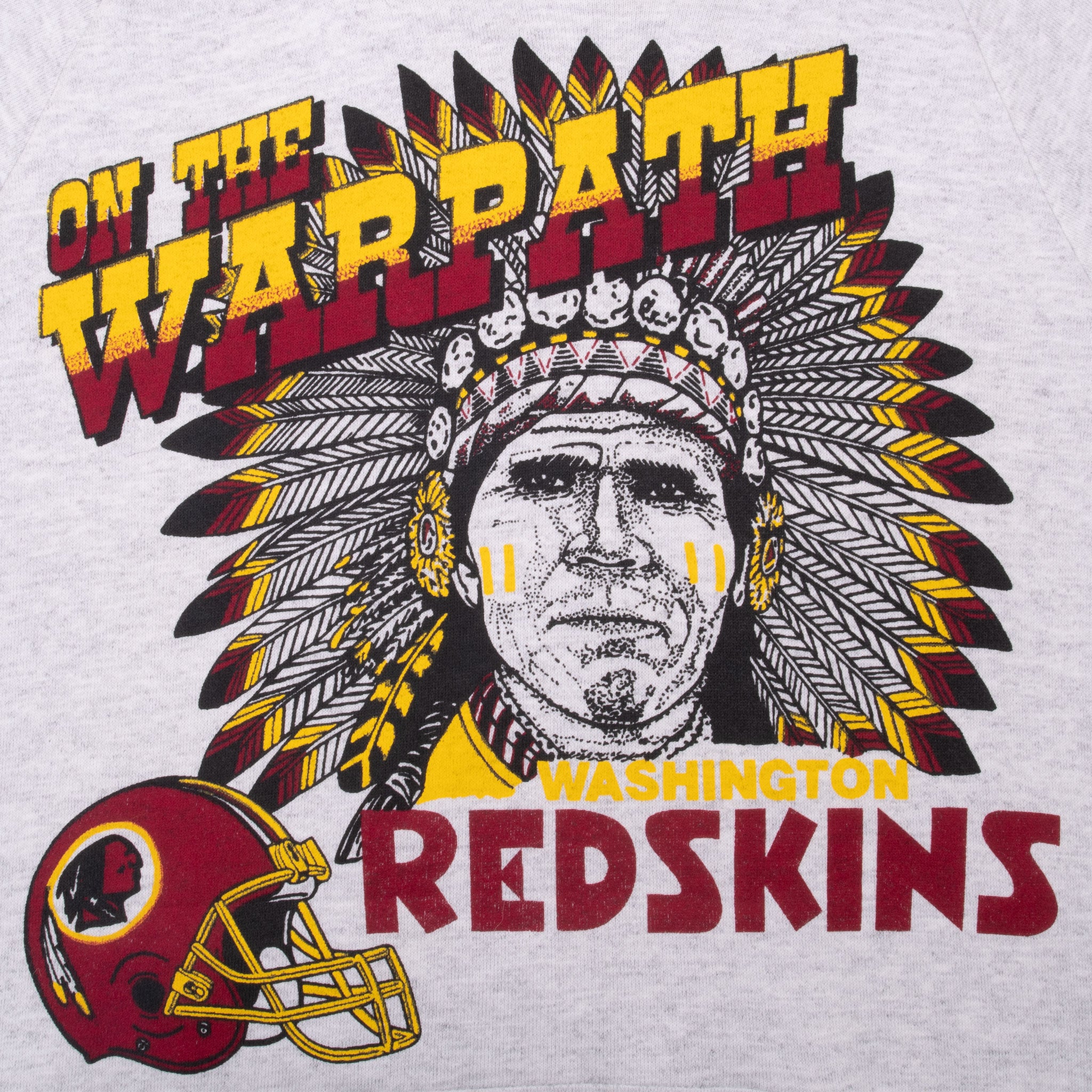 Vintage Nfl Washington Redskins Grey Hoodie Sweatshirt 1990S Size XL Made In Usa