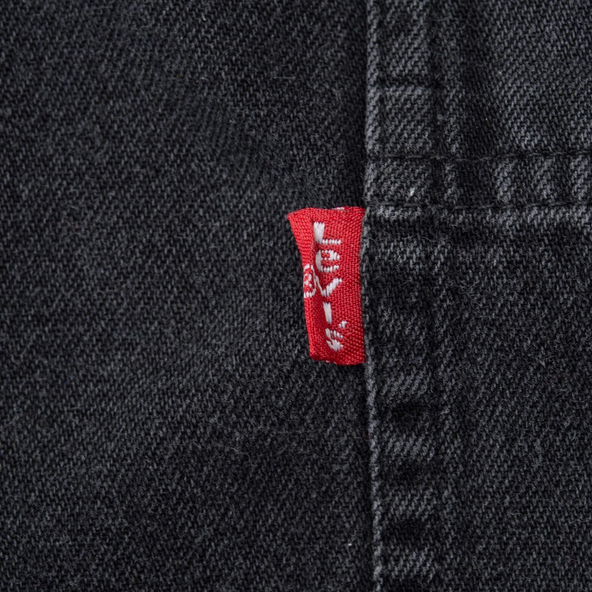 Vintage Levis Red Tab Denim Black Pocket Shirt 1990S Size Large