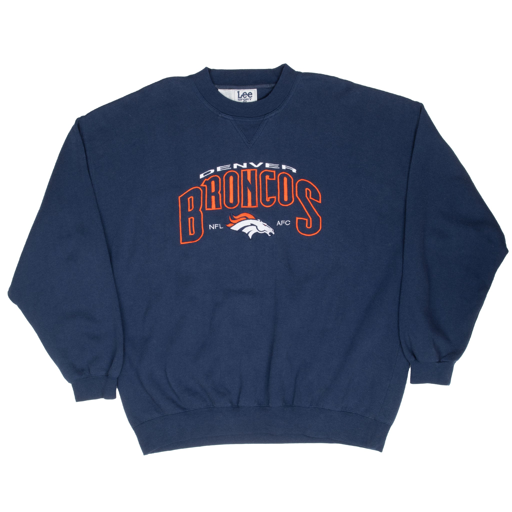 Vintage Nfl Denver Broncos Embroidered Sweatshirt 1990S Size 2XL
