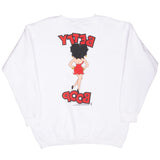 Vintage Betty Boop White Sweatshirt 1996 Size Large Made In Usa