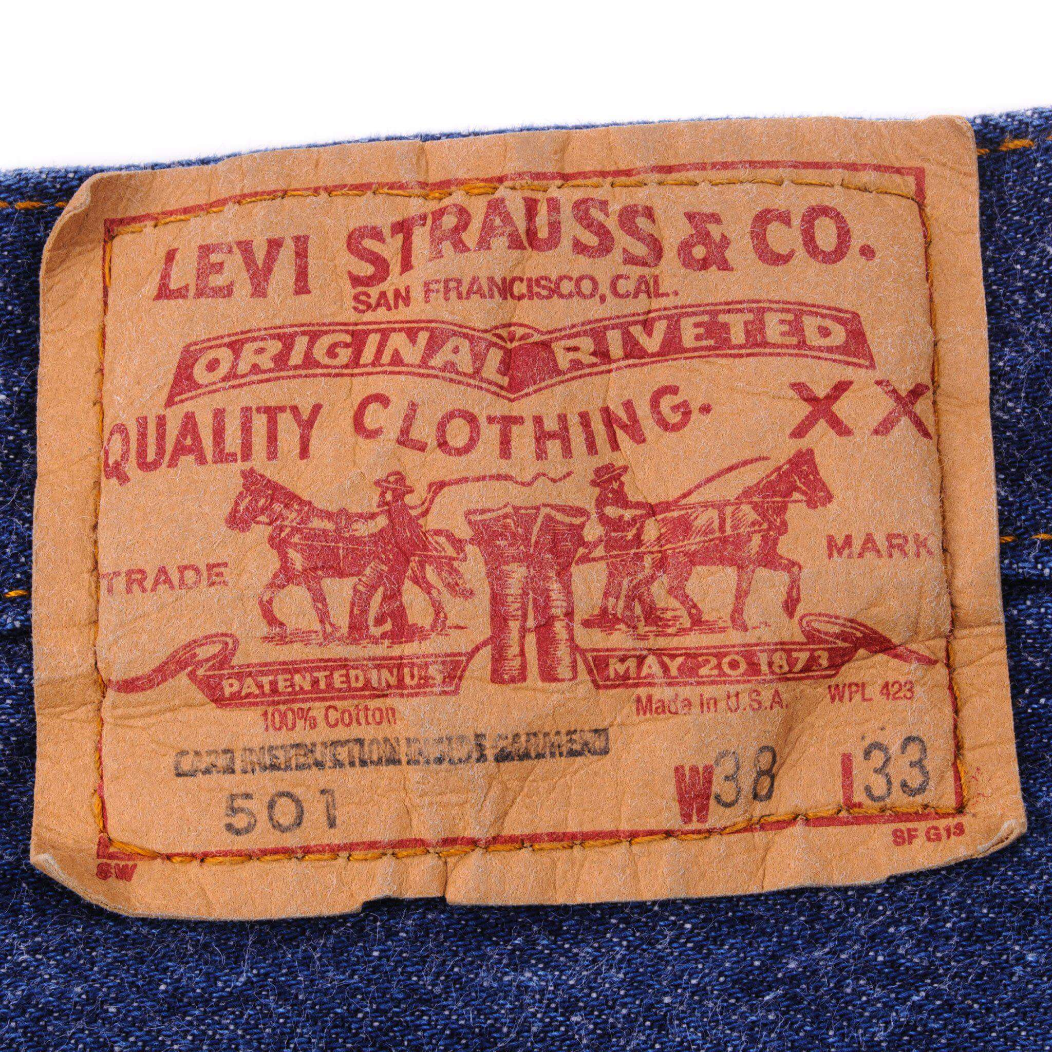 VINTAGE LEVIS 501 JEANS INDIGO 1985-1988 SIZE W34 L26 MADE IN USA