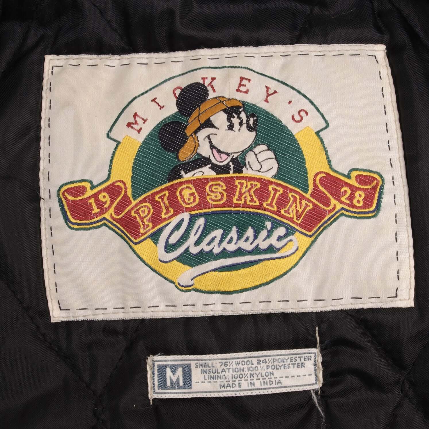Vintage Disney Mickey Mouse Pigskin Maulers Football Wool Varsity Jacket 1990S Size Medium