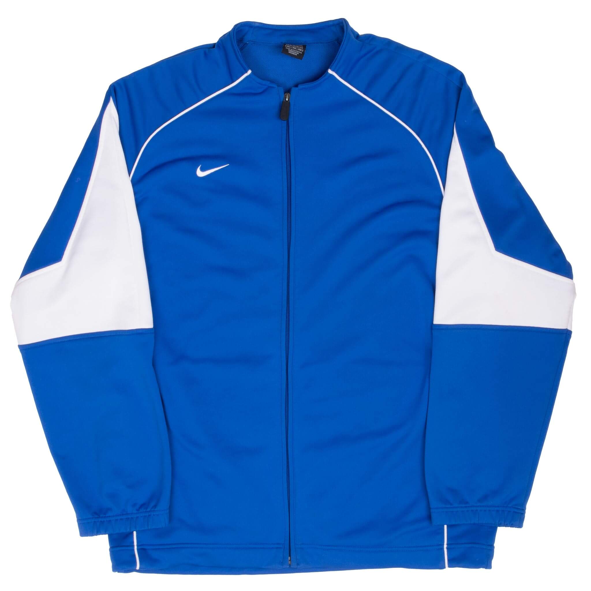 Vintage Nike Classic Swoosh Blue Track Jacket 1990S Size XL