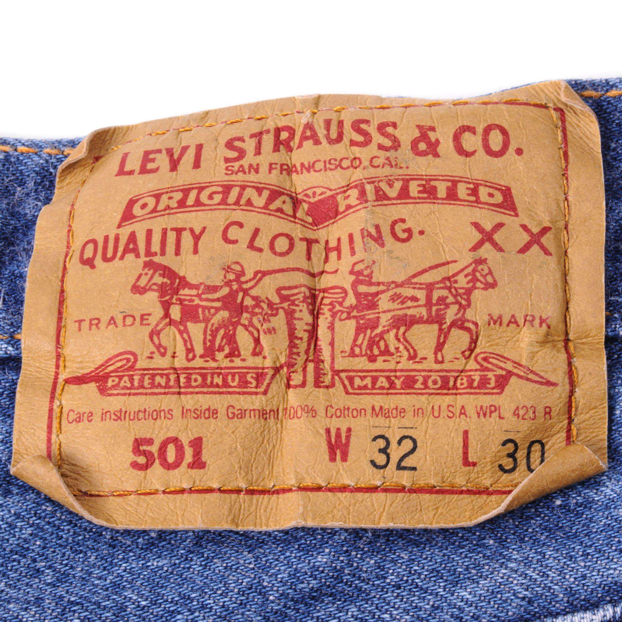 VINTAGE LEVIS 501 JEANS INDIGO 1988-1993 SIZE W31 L28 MADE IN USA