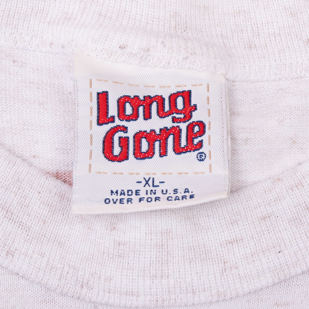 Long Gone neck tag marked XL and Made in U.S.A.