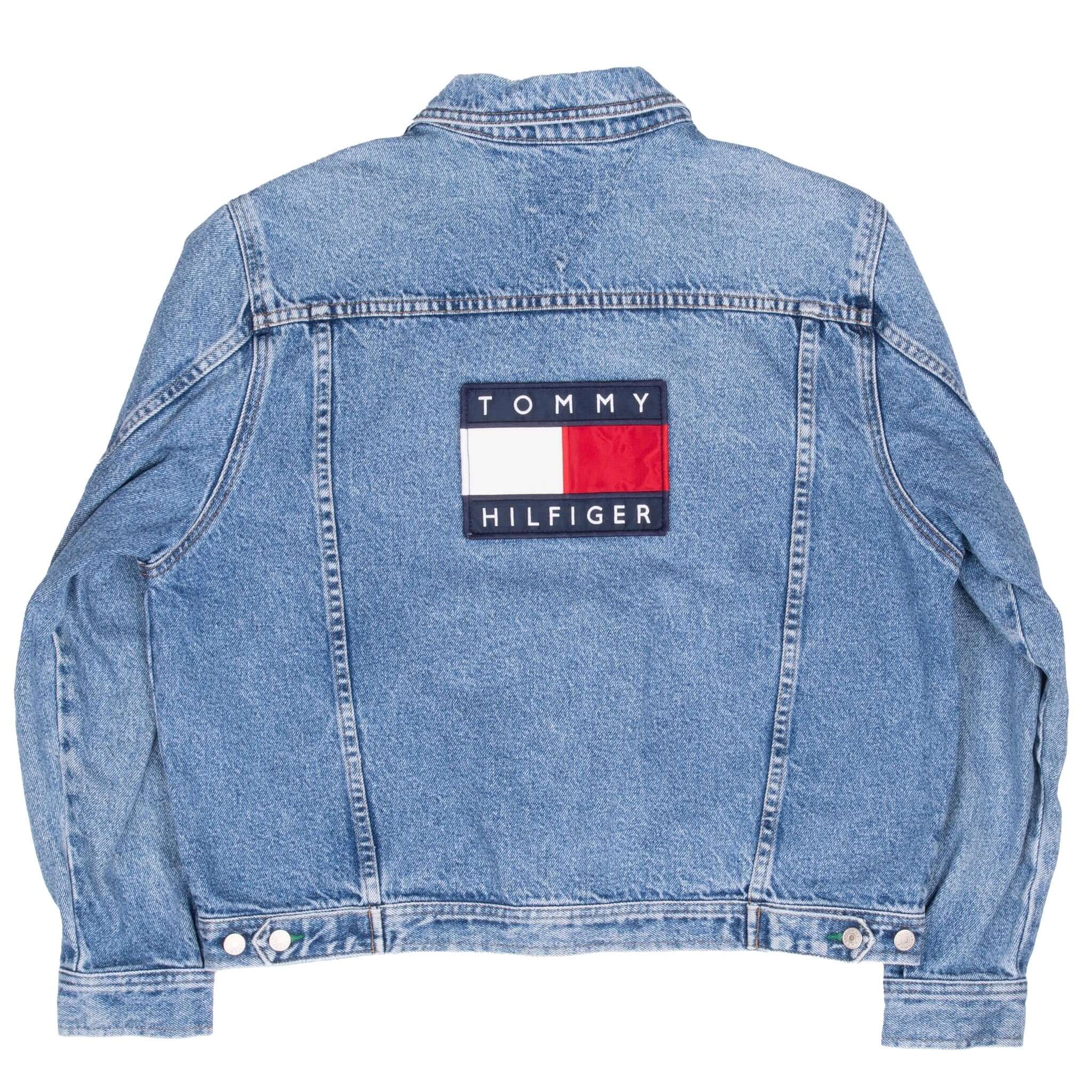 Vintage Tommy Hilfiger Blue Denim Jacket 1990S Size Large