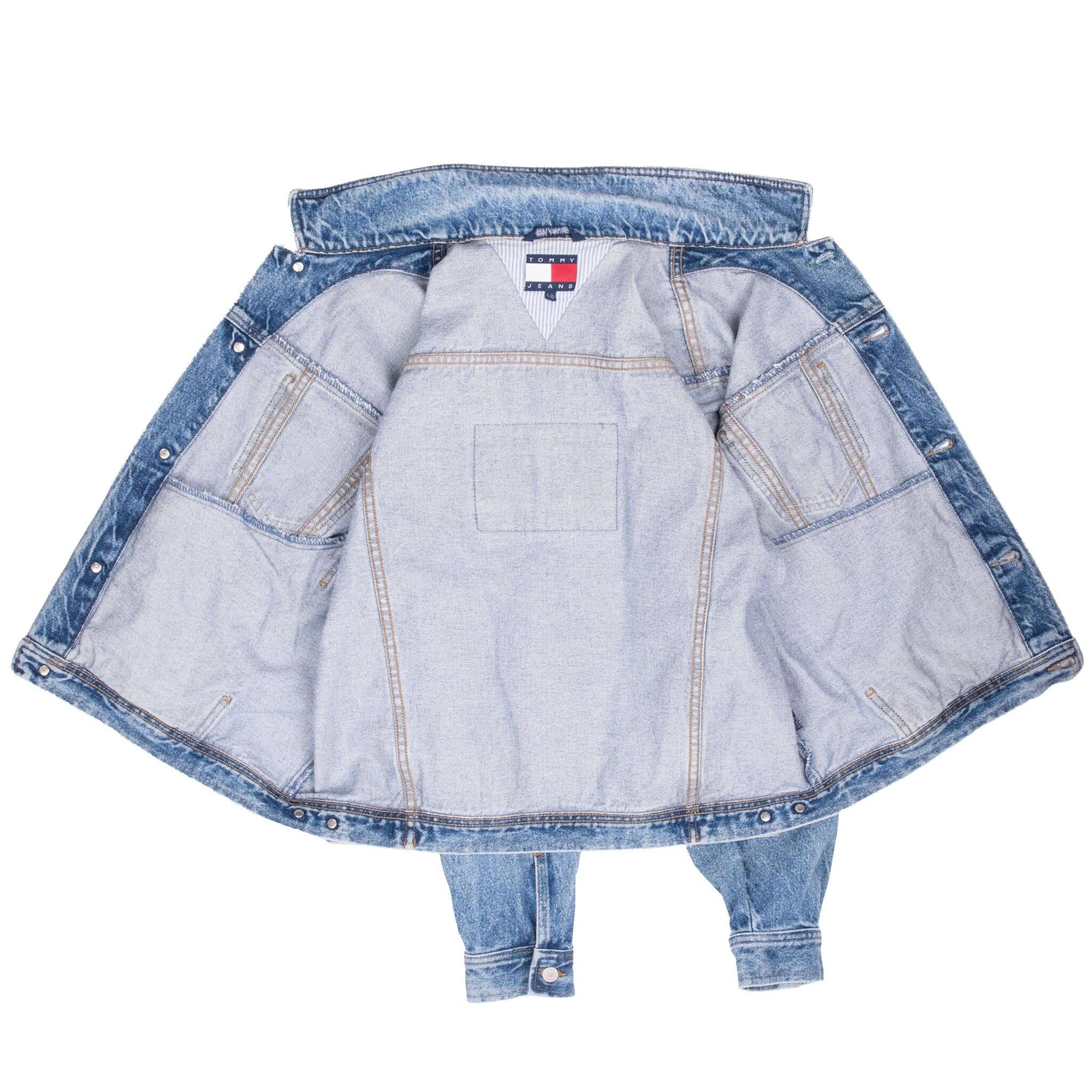 Vintage Tommy Hilfiger Blue Denim Jacket 1990S Size Large