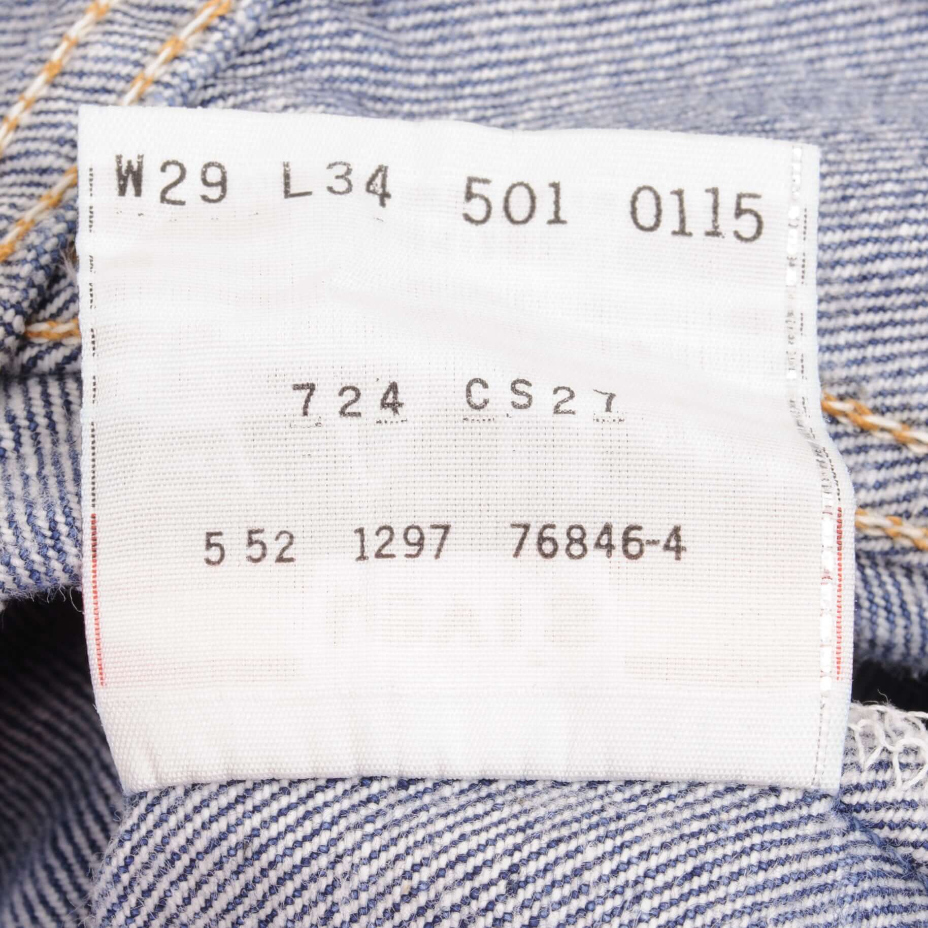 Vintage Levis 501 Indigo Jeans 1990S Size 29X34 Made In Usa Back button #552