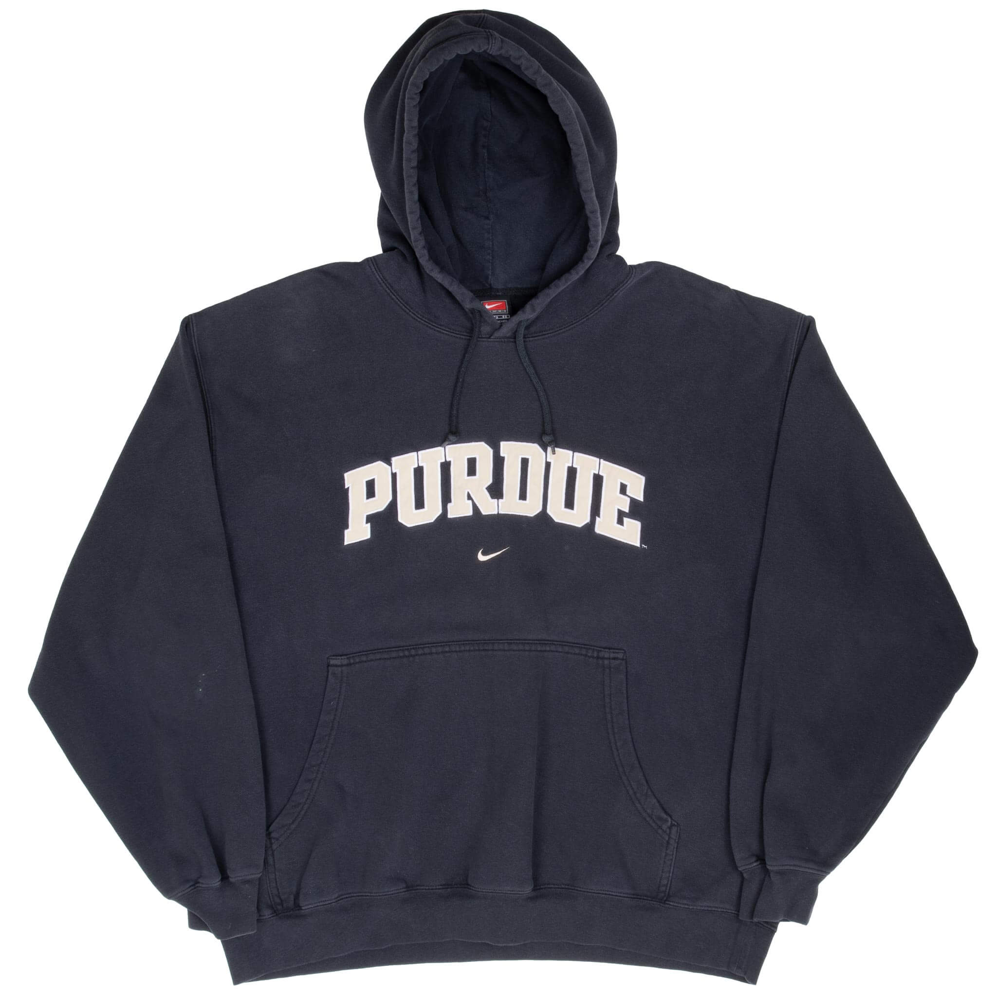 Vintage Nike Ncaa Perdue University Black Hoodie Sweatshirt 1990S Size XL